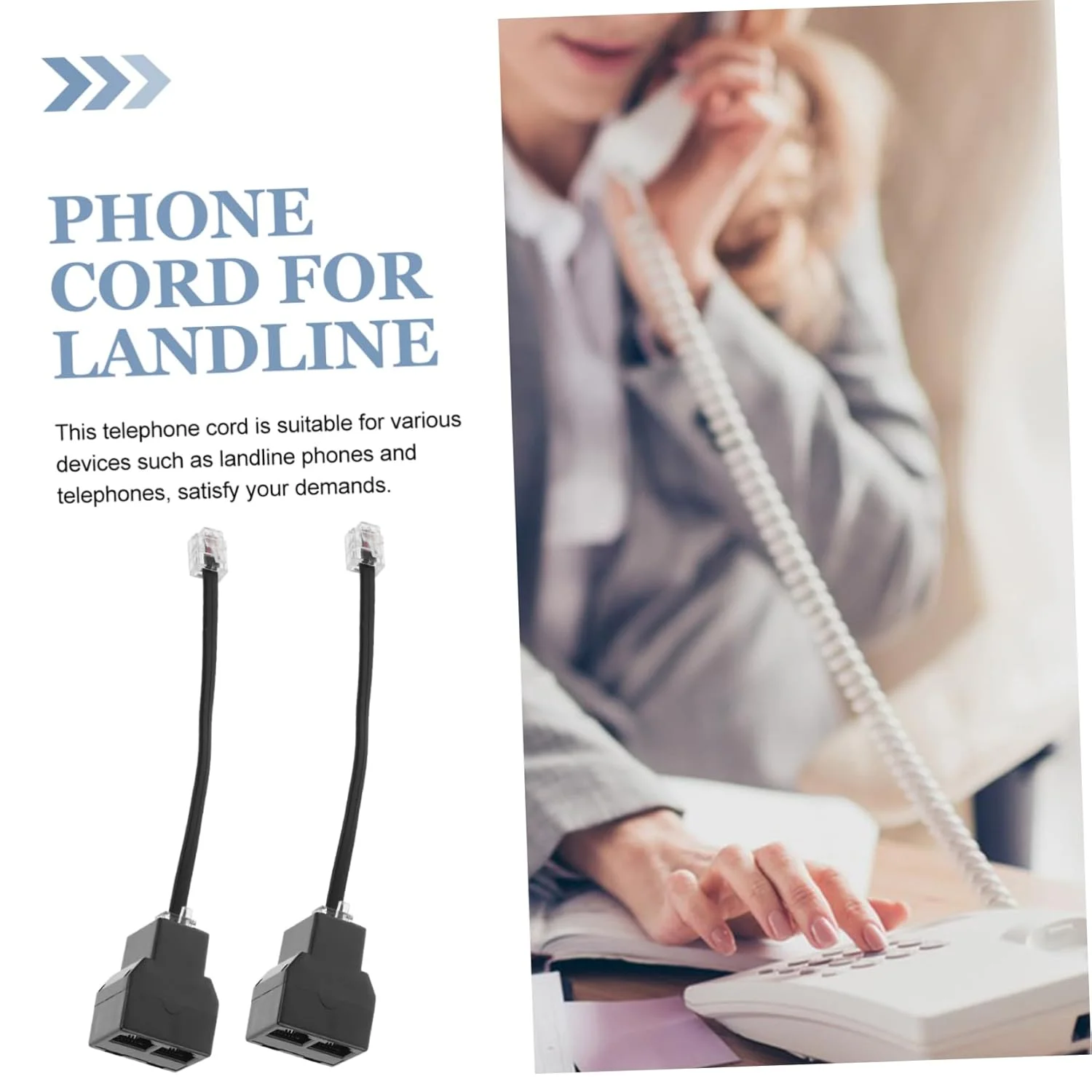 آرتی‌بتر 2 عدد اسپلیتر تلفن، آداپتور خط جداشدنی کامپیوتر برای خط تلفن، با قابلیت نگهداری آسان