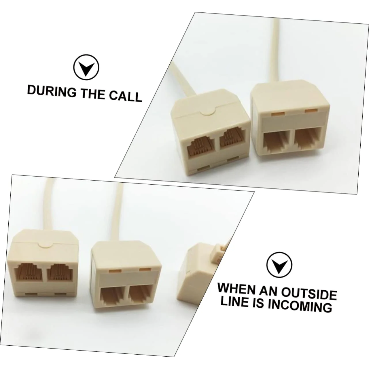 آرتی‌بتر 2 عدد اسپلیتر تلفن، آداپتور خط جداشدنی کامپیوتر برای خط تلفن، با قابلیت نگهداری آسان