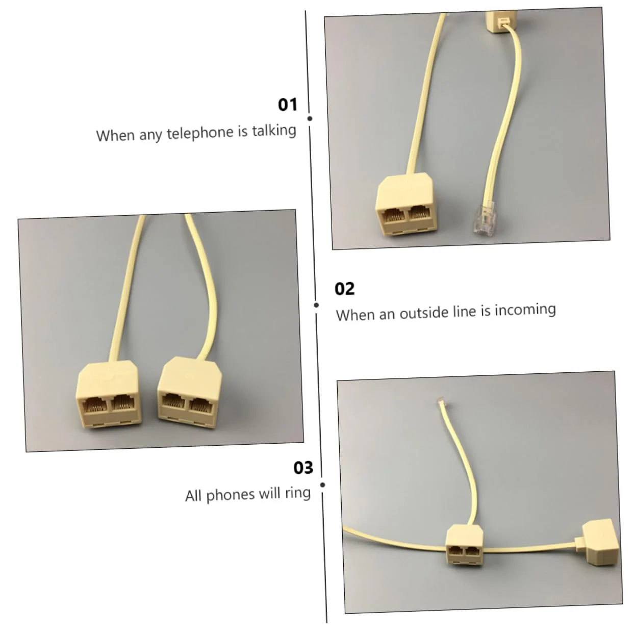 آداپتور تقسیم کننده سوکت تلفن ثابت ARTIBETTER، 5 عددی، برای سیم تلفن و پریز دیواری آداپتور تقسیم کننده سوکت تلفن ثابت ARTIBETTER، 5 عددی، برای سیم تلفن و پریز دیواری