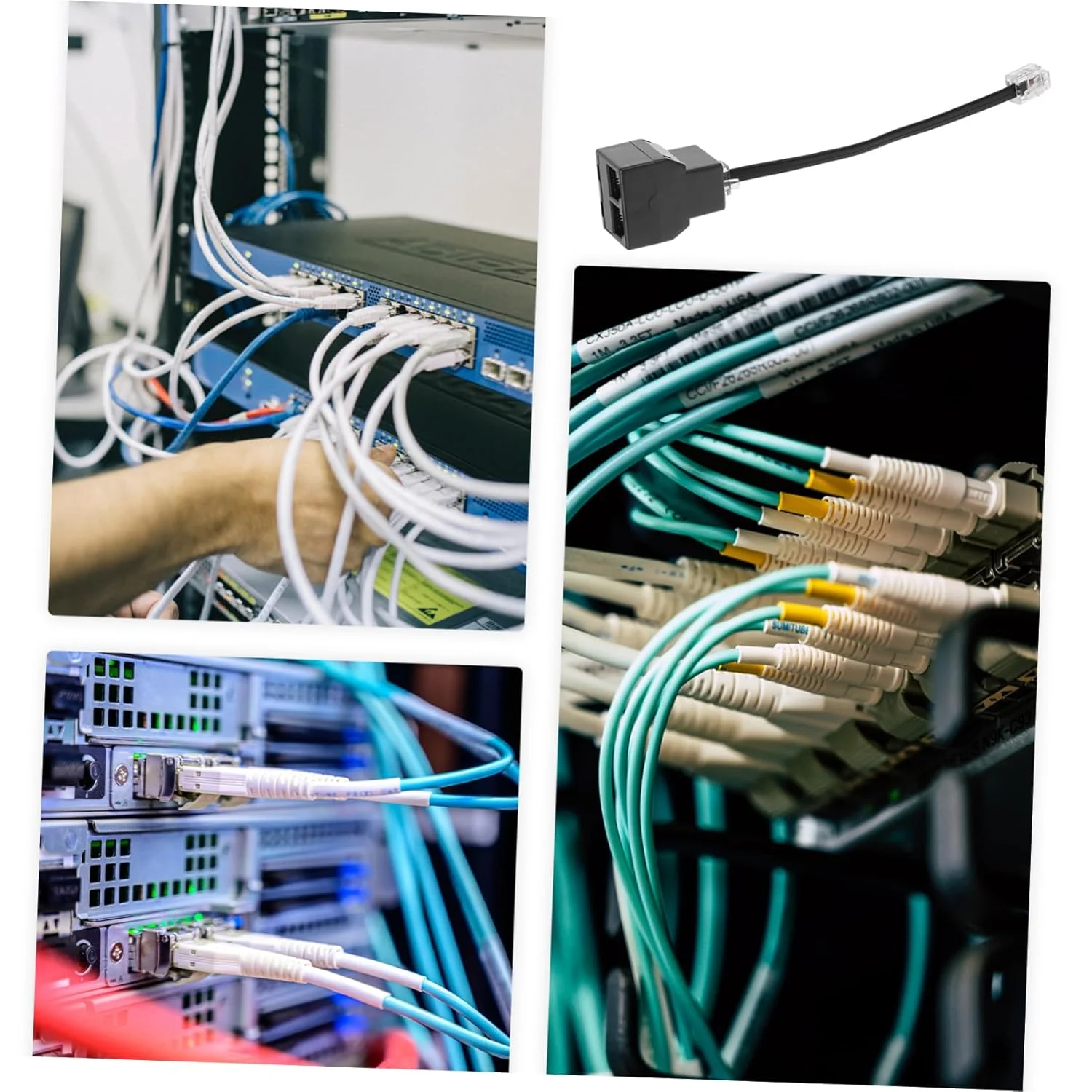 آرتی‌بتر 2 عدد اسپلیتر تلفن، آداپتور خط جداشدنی کامپیوتر برای خط تلفن، با قابلیت نگهداری آسان