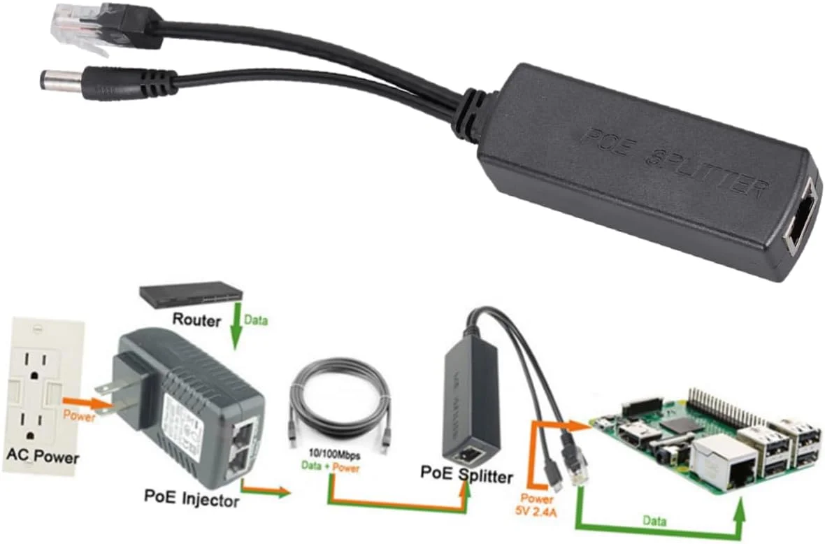 اسپلیتر POE آداپتور 12 ولت 2 آمپر ARTIBETTER برای سیستم های IP سازگار با IEEE802.3AF/at، مشکی، نصب آسان اسپلیتر POE آداپتور 12 ولت 2 آمپر ARTIBETTER برای سیستم های IP سازگار با IEEE802.3AF/at، مشکی، نصب آسان