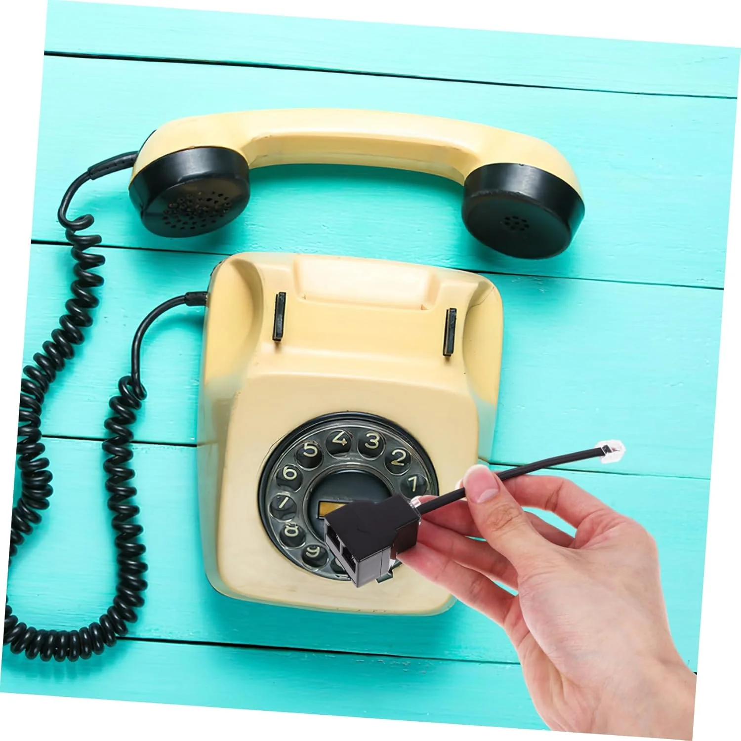 آنگولی 2 عدد آداپتور تقسیم کننده تلفن برای آداپتور کابل تلفن ثابت آنگولی 2 عدد آداپتور تقسیم کننده تلفن برای آداپتور کابل تلفن ثابت