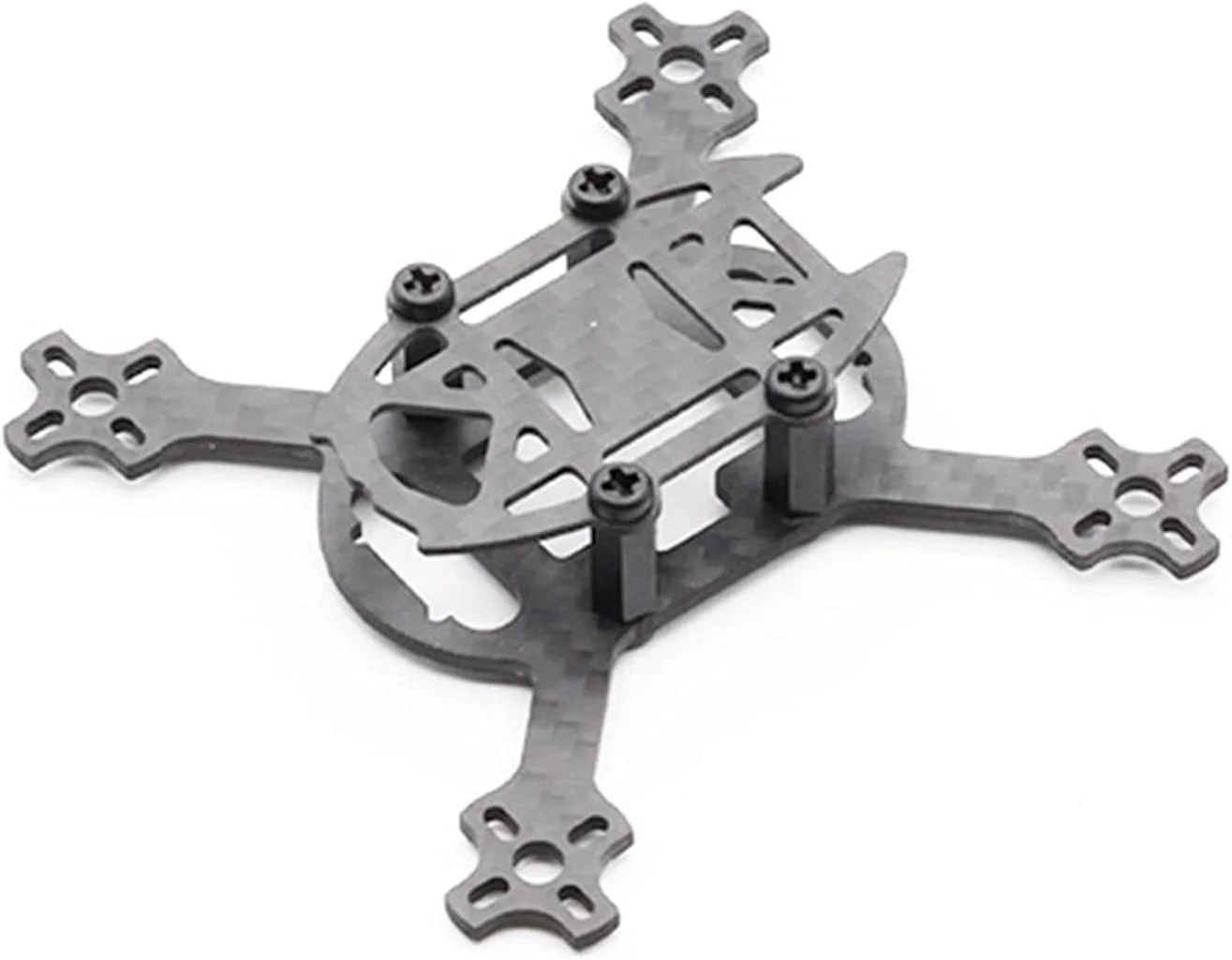 کیت فریم کوادکوپتر میکرو فیبر کربنی Q90 90mm با بازوهای 2mm، مناسب موتورهای 1102/1103/1104/1106 و پروانه، برای پهپادهای RC FPV