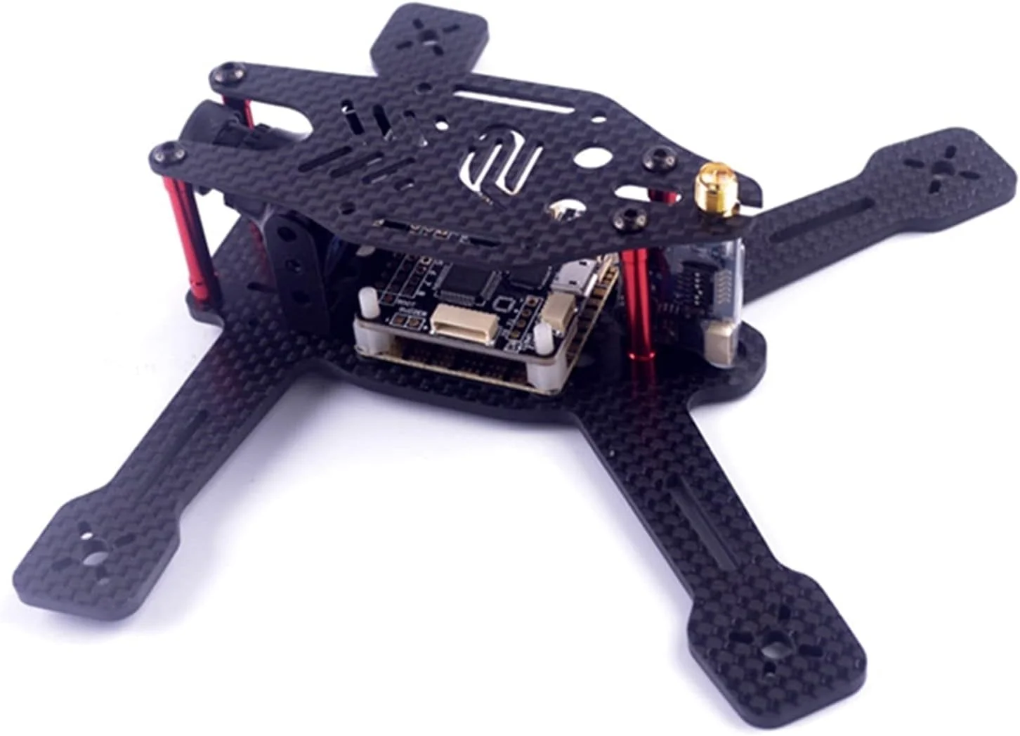 کیت قاب پهپاد مسابقه ای کوچک FPV برای داخل خانه، فیبر کربن خالص، کیت پهپاد مونتاژ نشده، بازوهای قاب پهپاد (130)
