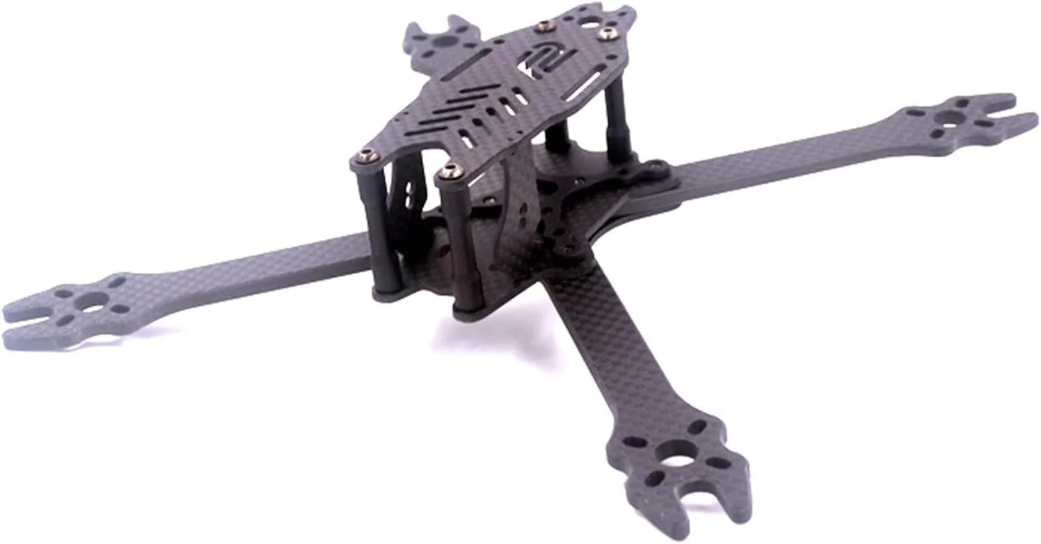 کیت قاب فیبر کربنی کوادکوپتر مسابقه ای FPV پهپاد RC فری استایل True X پروانه 5040 5045 5145 بازوهای قاب کوادکوپتر F3 F4 40A (کیت قاب مشکی)