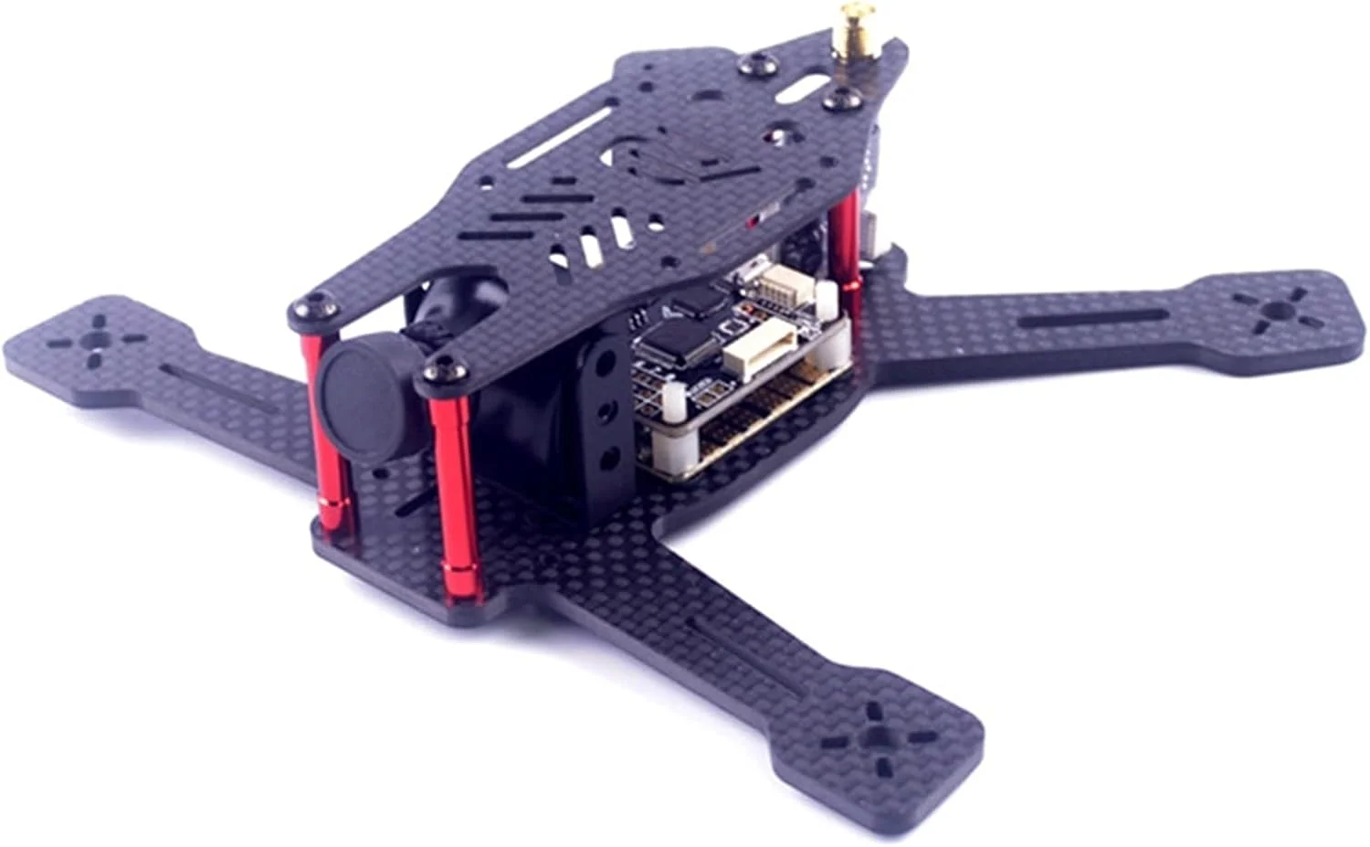 کیت قاب پهپاد مسابقه ای کوچک FPV برای داخل خانه، فیبر کربن خالص، کیت پهپاد مونتاژ نشده، بازوهای قاب پهپاد (130)