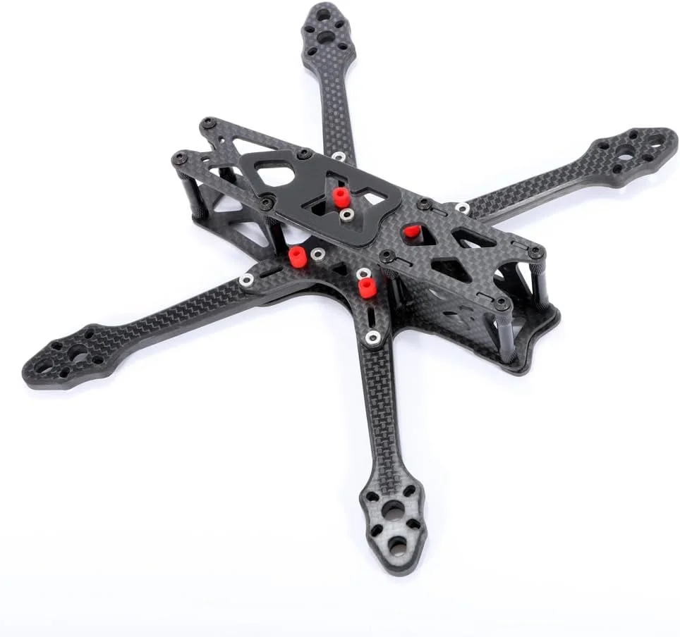 کیت فریم فیبر کربنی 215 با جذب شوک از پیش تعیین شده بازوی 6 میلی متری قطعات یدکی پهپاد RC بازوهای فریم کوادکوپتر DIY (4 عدد بازو)