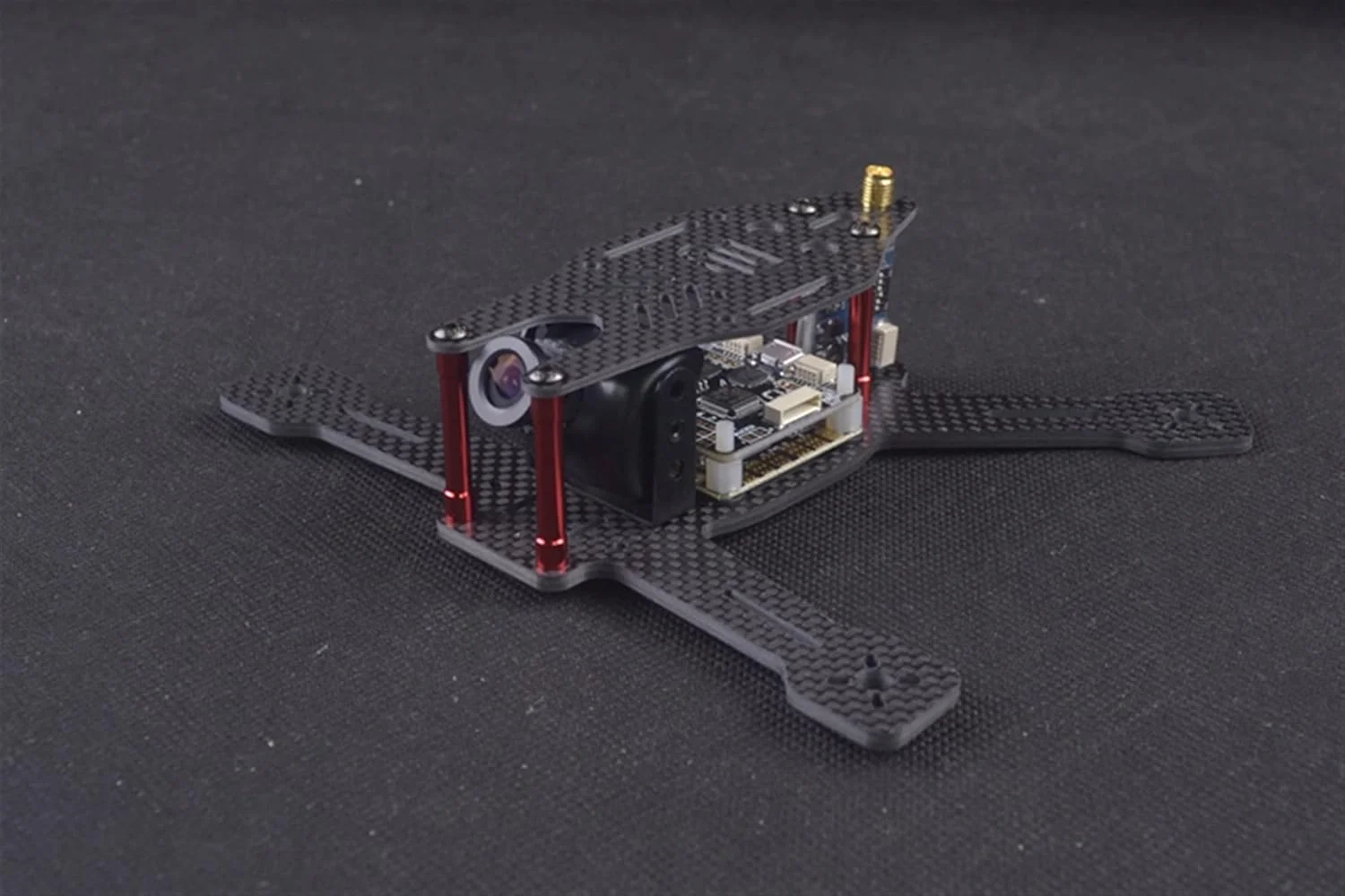 کیت قاب پهپاد مسابقه ای کوچک FPV برای داخل خانه، فیبر کربن خالص، کیت پهپاد مونتاژ نشده، بازوهای قاب پهپاد (130)