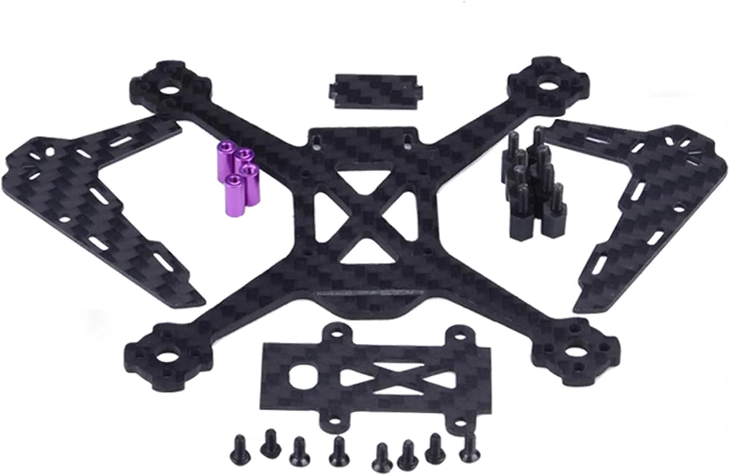 فریم کوادکوپتر Q95 با فاصله محوری 95 میلیمتر، برای مینی، فریم هواپیمای چهار محوره فیبر کربن خالص، کیت کوادکوپتر FPV مسابقه ای DIY فریم کوادکوپتر Q95 با فاصله محوری 95 میلیمتر، برای مینی، فریم هواپیمای چهار محوره فیبر کربن خالص، کیت کوادکوپتر FPV مسابقه ای DIY