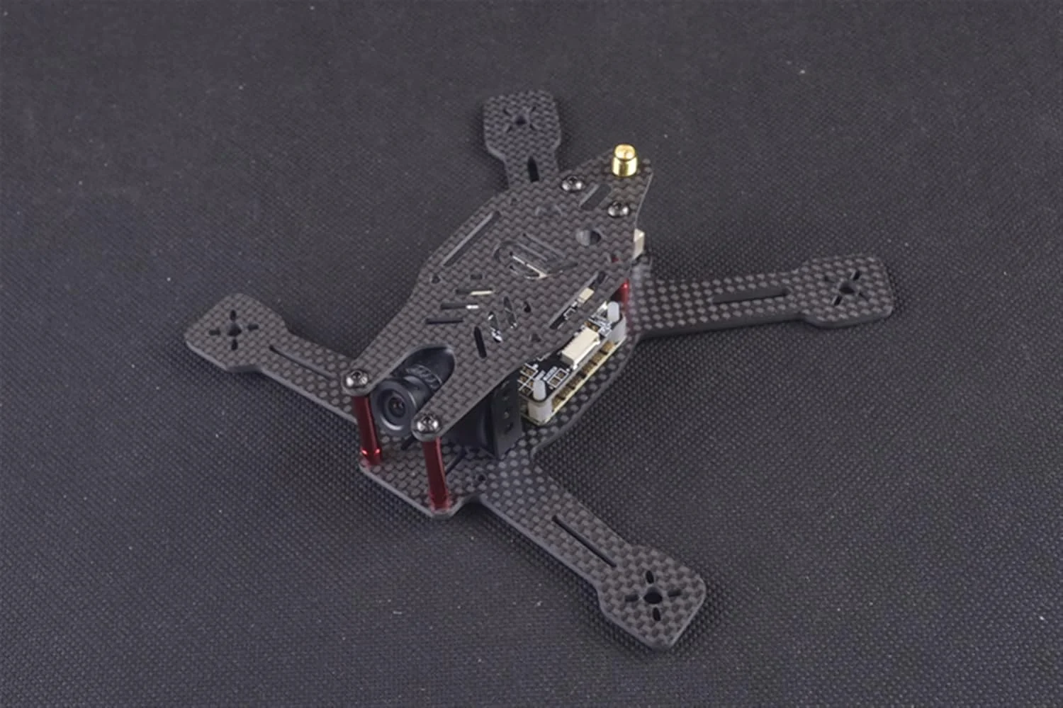 کیت کوادکوپتر مسابقه ای کوچک FPV، فریم فیبر کربن خالص، کیت پهپاد مونتاژ نشده (130)