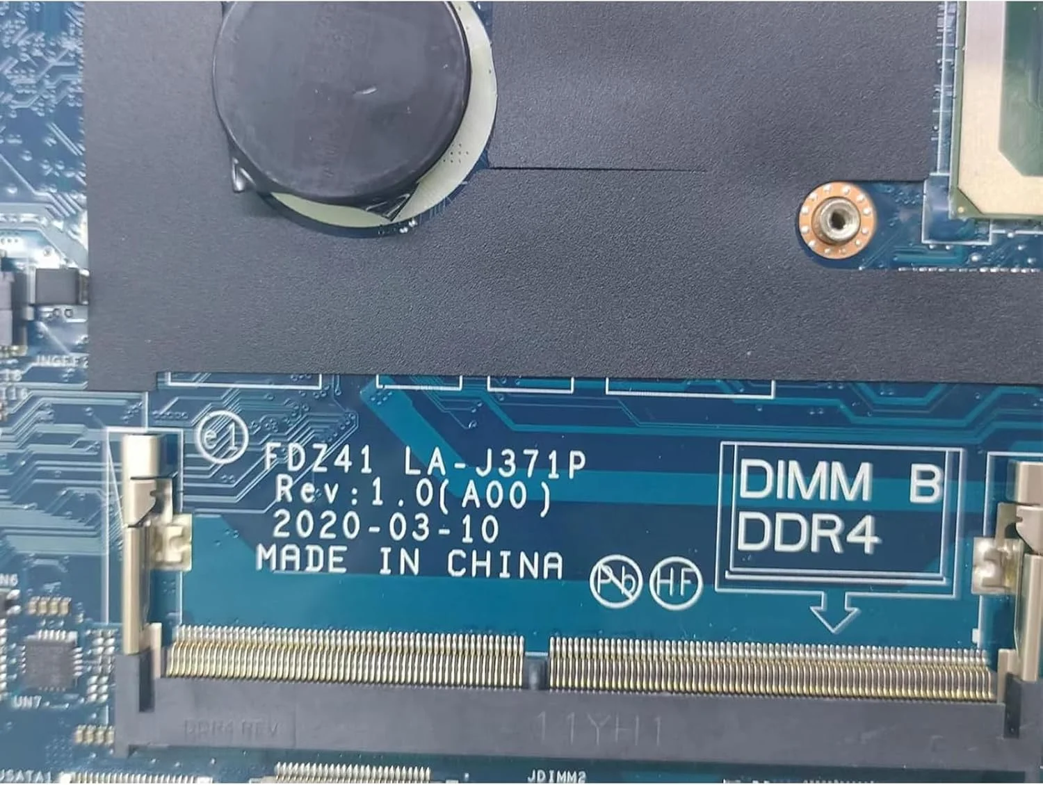 مادربرد جایگزین 0X6YNV X6YNV برای لپ تاپ Dell Latitude 5410 مدل SRGL0 LA-J371P، پردازنده i3-10110U