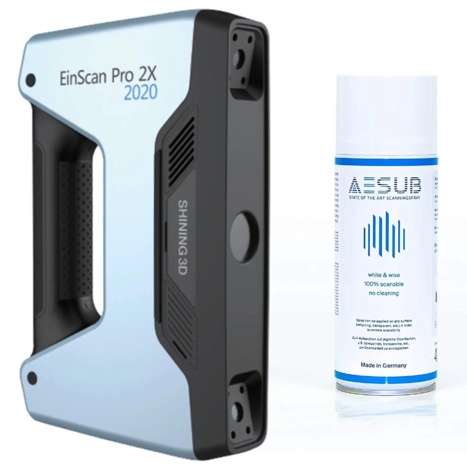 اسکنر سه بعدی Shining3D [EinScan Pro 2X 2020] با قابلیت هم ترازی دستی HD و رزولوشن 0.2 میلی متر برای مهندسی معکوس، تولید، طراحی، هنر، پزشکی، آموزش