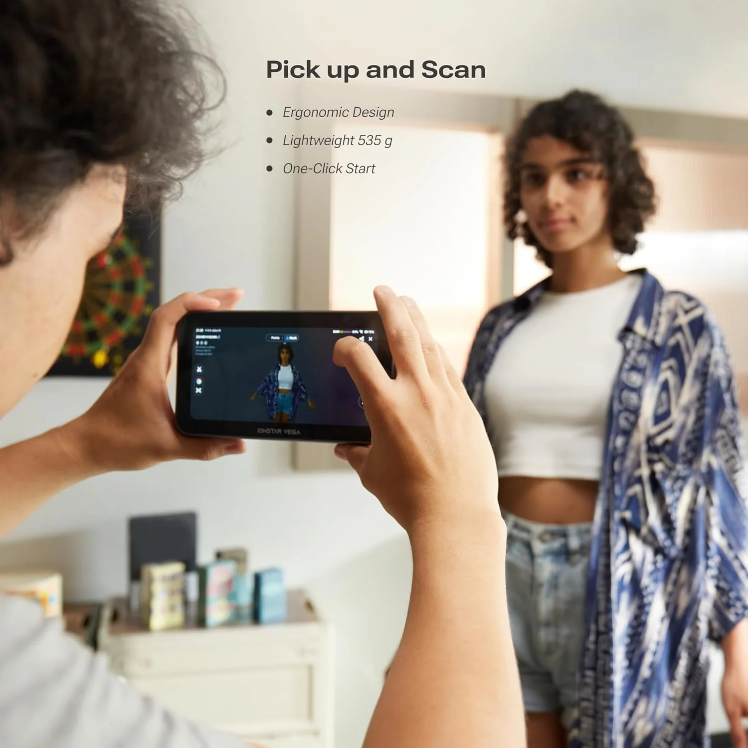 اسکنر سه بعدی دستی بی سیم Shining3D [Einstar Vega] اسکنر سه بعدی دستی همه کاره، پشتیبانی از دو فناوری اسکن برای اشیاء کوچک تا بزرگ به همراه نرم افزار اسکن برای چاپ سه بعدی، هنر، دیجیتال