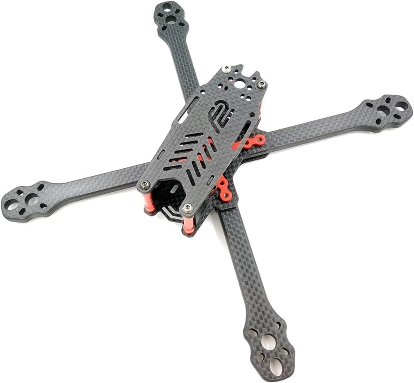 کیت فریم کوادکوپتر کربن فیبر FPV Freestyle True X RC Drone ملخ 5030 5045 5145 کیت پهپاد DIY (قرمز)