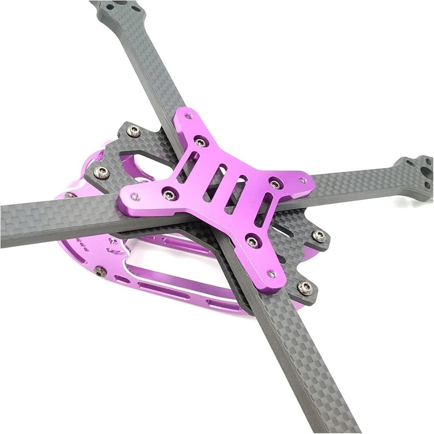 کیت فریم کوادکوپتر فیبر کربنی FPV Freestyle Stretch X سایزهای 5/6/7 اینچ با ضخامت بازو 6 میلی‌متر مناسب برای ساخت پهپاد RC (خاکستری تیره 255 میلی‌متر)