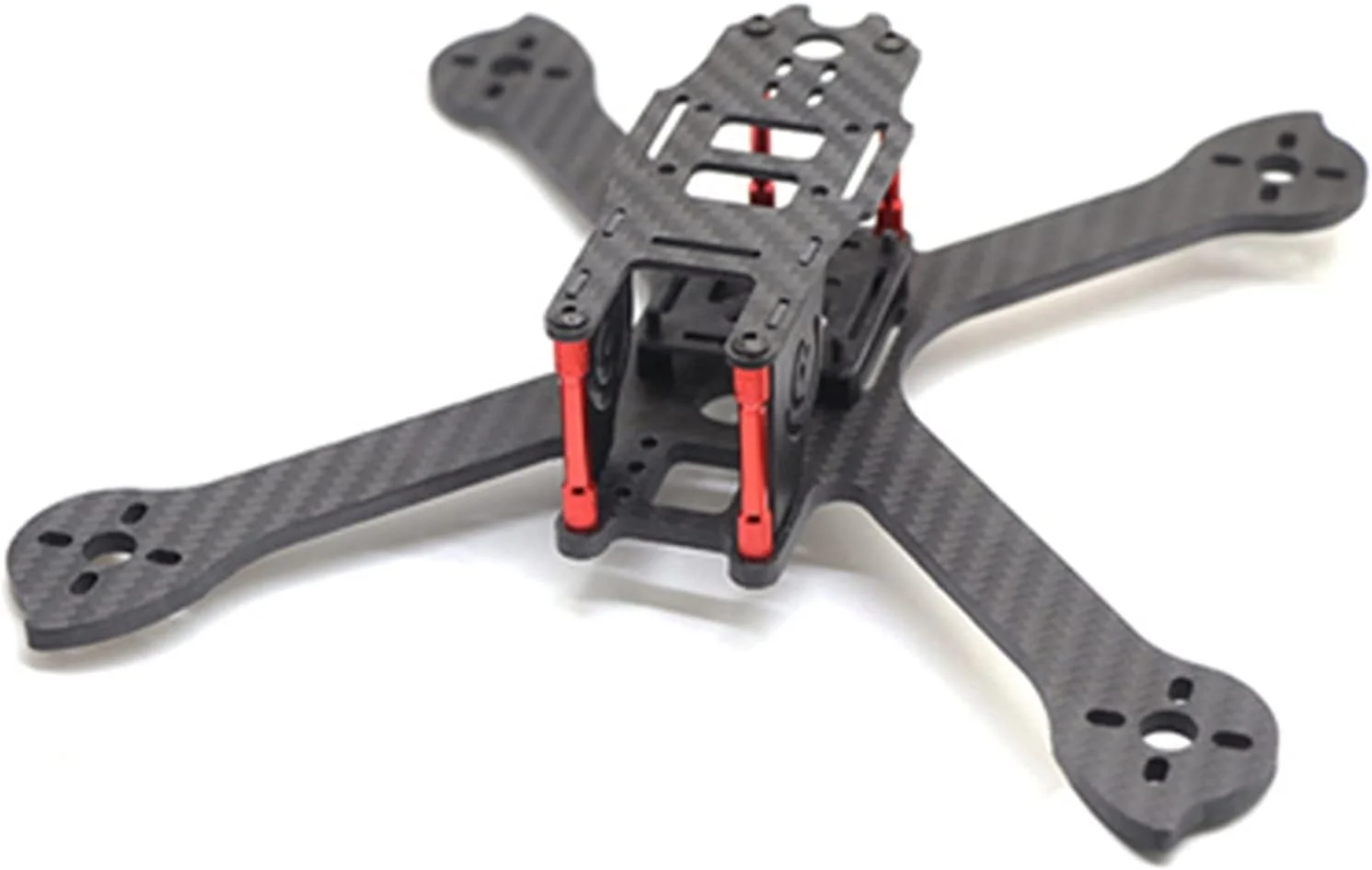 کیت فریم مسابقه ای فیبر کربنی IX5 V2 200mm FPV با صفحه جانبی دوربین استندآف 28 میلی متری M3، کیت پهپاد مسابقه ای FPV، کیت پهپاد DIY