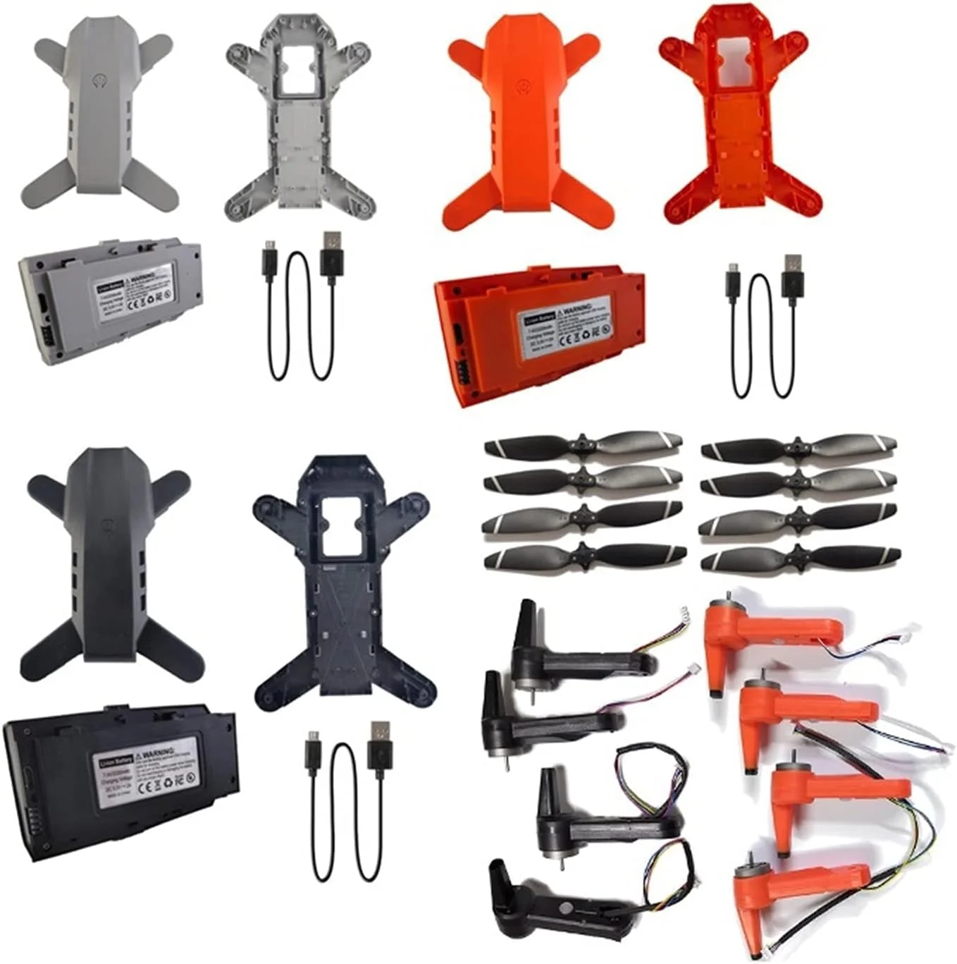 لوازم جانبی کوادکوپتر شامل بازوی موتور، موتورها، پروانه ها، شارژر باتری و قطعات، مناسب برای کوادکوپتر L900pro، بازوی جایگزین برای کوادکوپتر FPV (کیت 4 عددی بازوی مشکی)