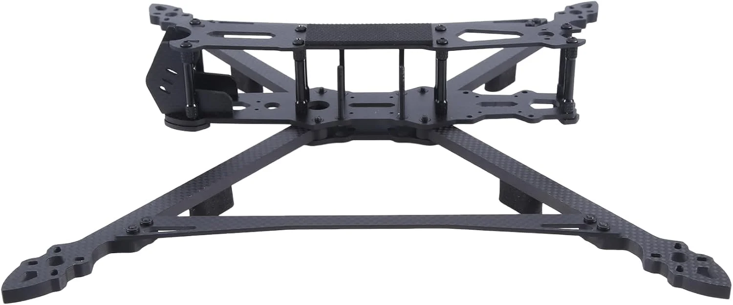 فریم فیبر کربنی 3K مدل MARK4 V2 سایز 9 اینچ با فاصله بین دو محور 387 میلی‌متر، مناسب برای پهپاد مسابقه‌ای FPV فری‌استایل RC (مدل B)، استفاده آسان