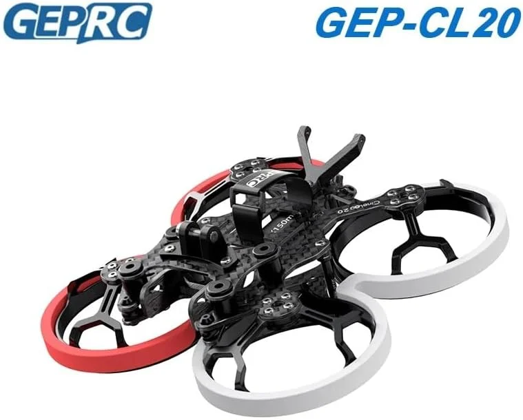 کیت فریم فیبر کربنی GEP-CL20 CineLog 20، فاصله بین دو موتور 100 میلی‌متر، 2 اینچی، به همراه محافظ پروانه برای کوادکوپترهای صحنه داخلی (1 عدد GEP-CL20)
