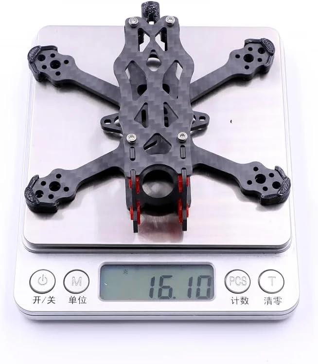 کیت فریم کوادکوپتر فیبر کربنی Usmile UR-95 سایز 2 اینچ 95 میلی‌متری برای سیستم انتقال تصویر دیجیتال HD ایر یونیت DJI O4، کوادکوپتر مسابقه‌ای RC FPV