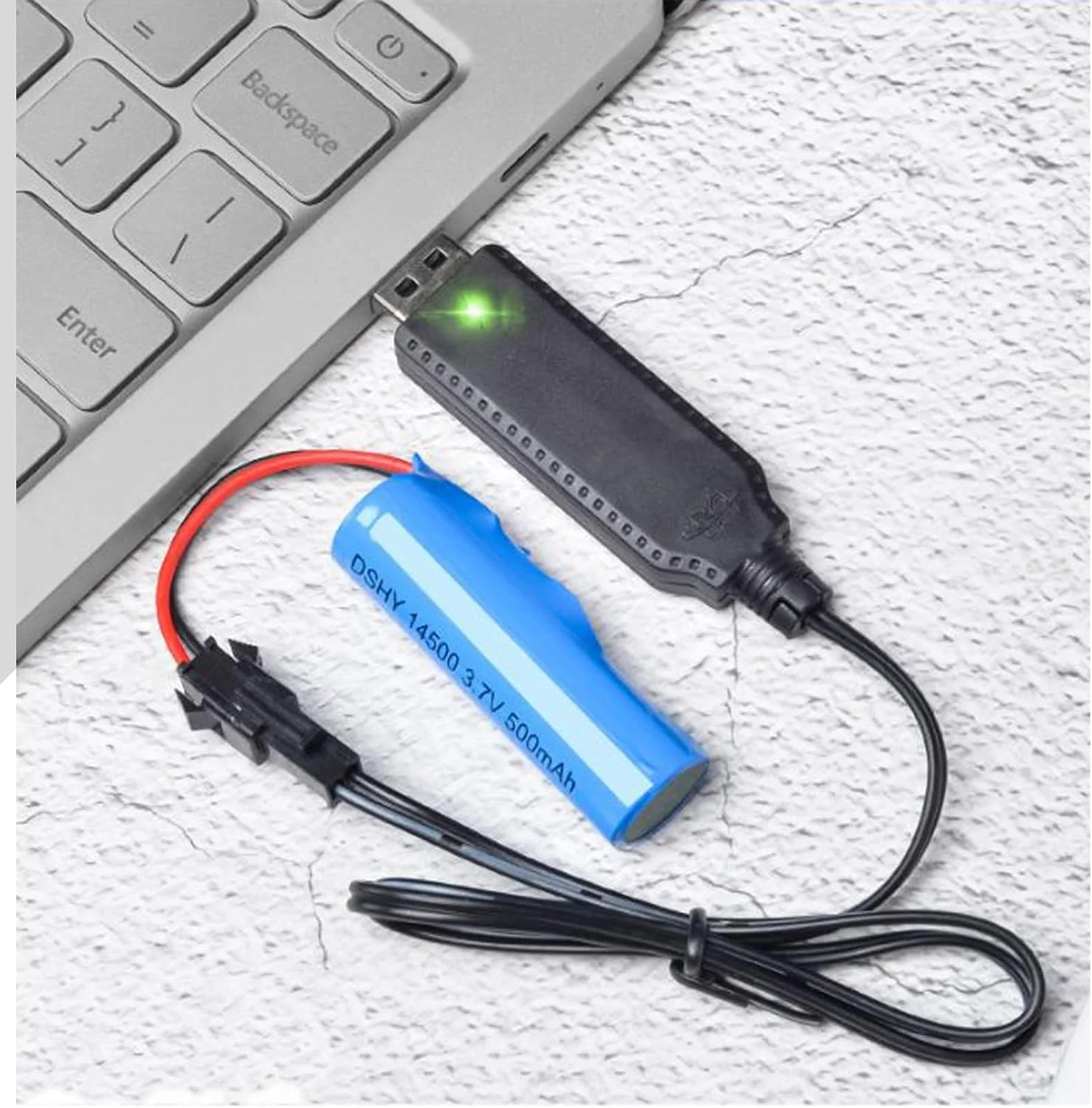 کابل شارژر USB باتری 3.7 ولت با دوشاخه SM-2P مناسب برای باتری های NiCd/NiMH/LiPo مناسب برای ماشین های کنترلی، پهپادهای FPV و کوادکوپتر