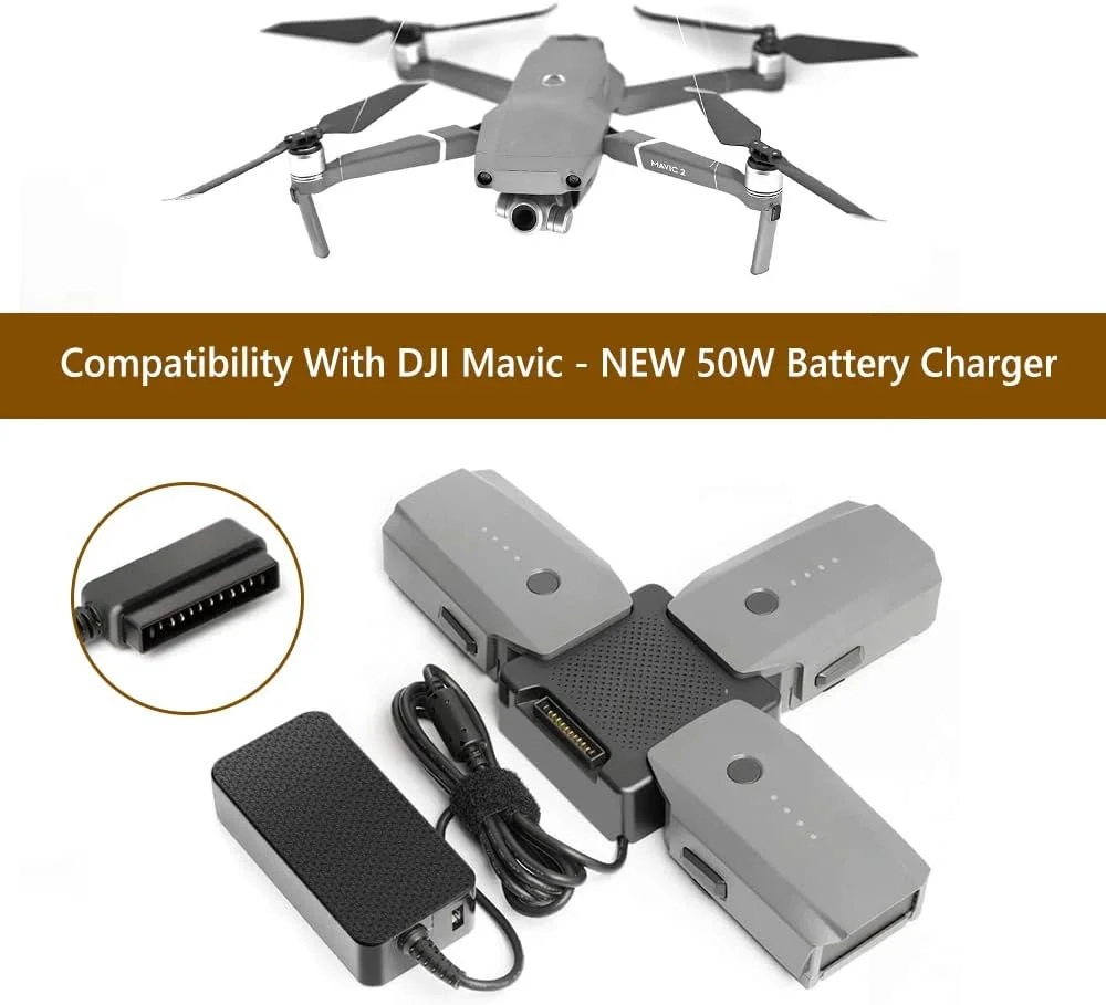 شارژر باتری TAIFU DJI Mavic Pro - آداپتور AC برای باتری پرواز هوشمند و کنترلر از راه دور - سازگار با Pro Alpine/Platinum RC Drone