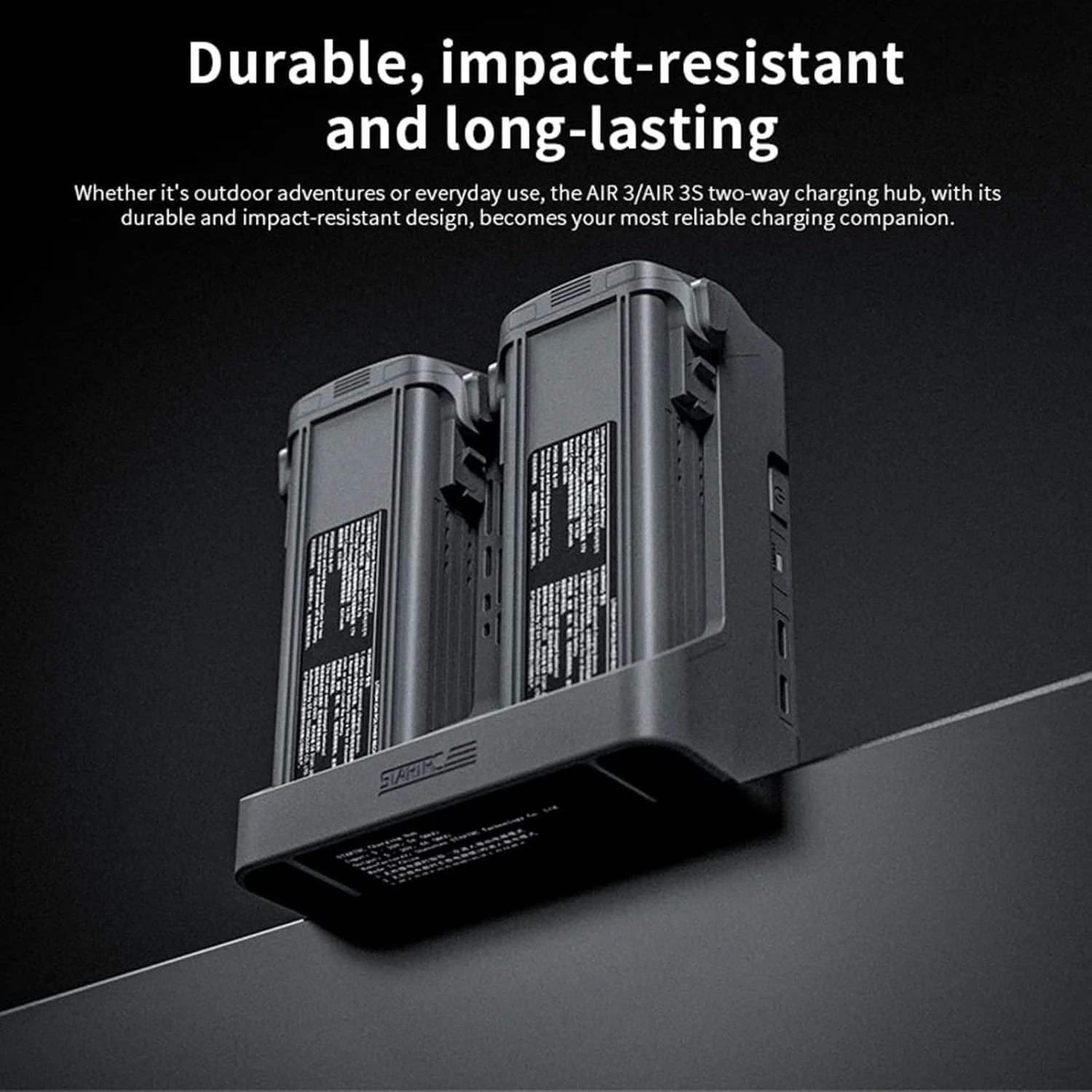 شارژر باتری پهپاد برای DJI Air3S، شارژر هوشمند دوگانه الکتریکی چند منظوره با شارژ سریع PD 65W، هاب شارژ هوشمند محافظت از باتری با طراحی دفع حرارت