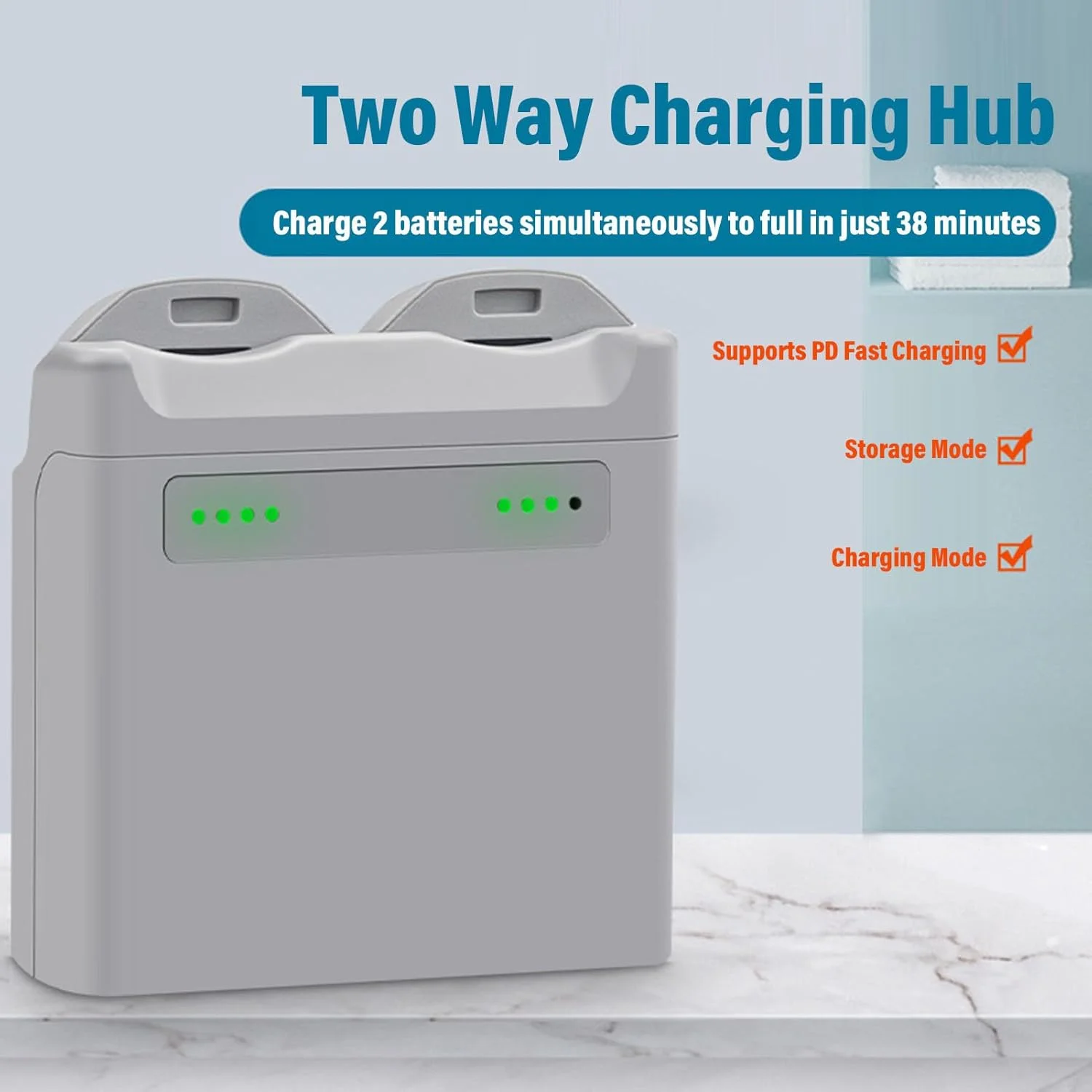 هاب شارژ دو طرفه پهپاد مناسب برای شارژر باتری پهپاد نئو، شارژر ذخیره سازی شارژ سریع 45 واتی با نشانگر LED، شارژ متوالی باتری های دوتایی هاب شارژ دو طرفه پهپاد مناسب برای شارژر باتری پهپاد نئو، شارژر ذخیره سازی شارژ سریع 45 واتی با نشانگر LED، شارژ متوالی باتری های دوتایی