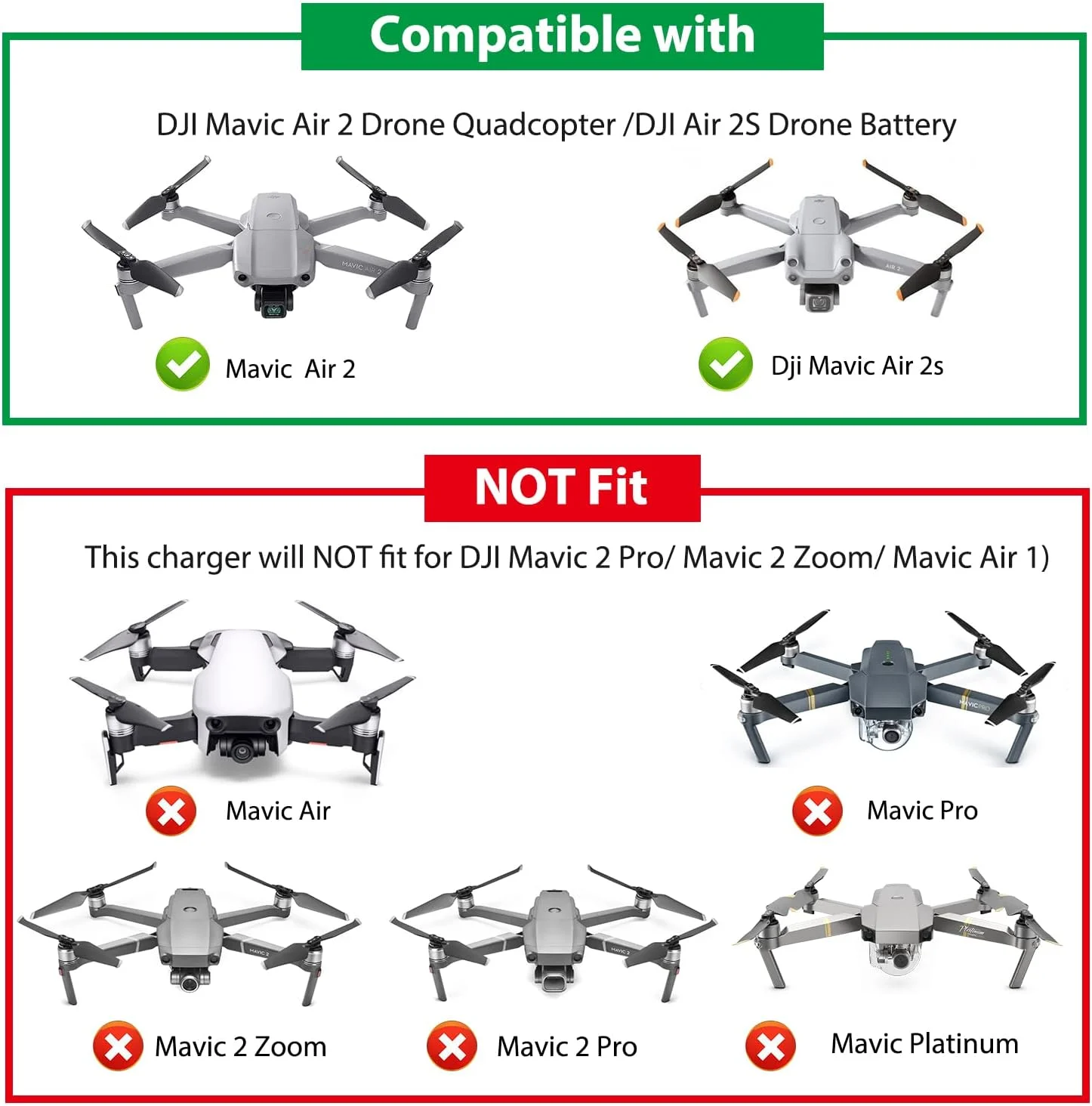 شارژر باتری TAIFU DJI Mavic Air 2/2S، آداپتور AC، کابل برق کوادکوپتر و ریموت کنترل شارژر باتری TAIFU DJI Mavic Air 2/2S، آداپتور AC، کابل برق کوادکوپتر و ریموت کنترل