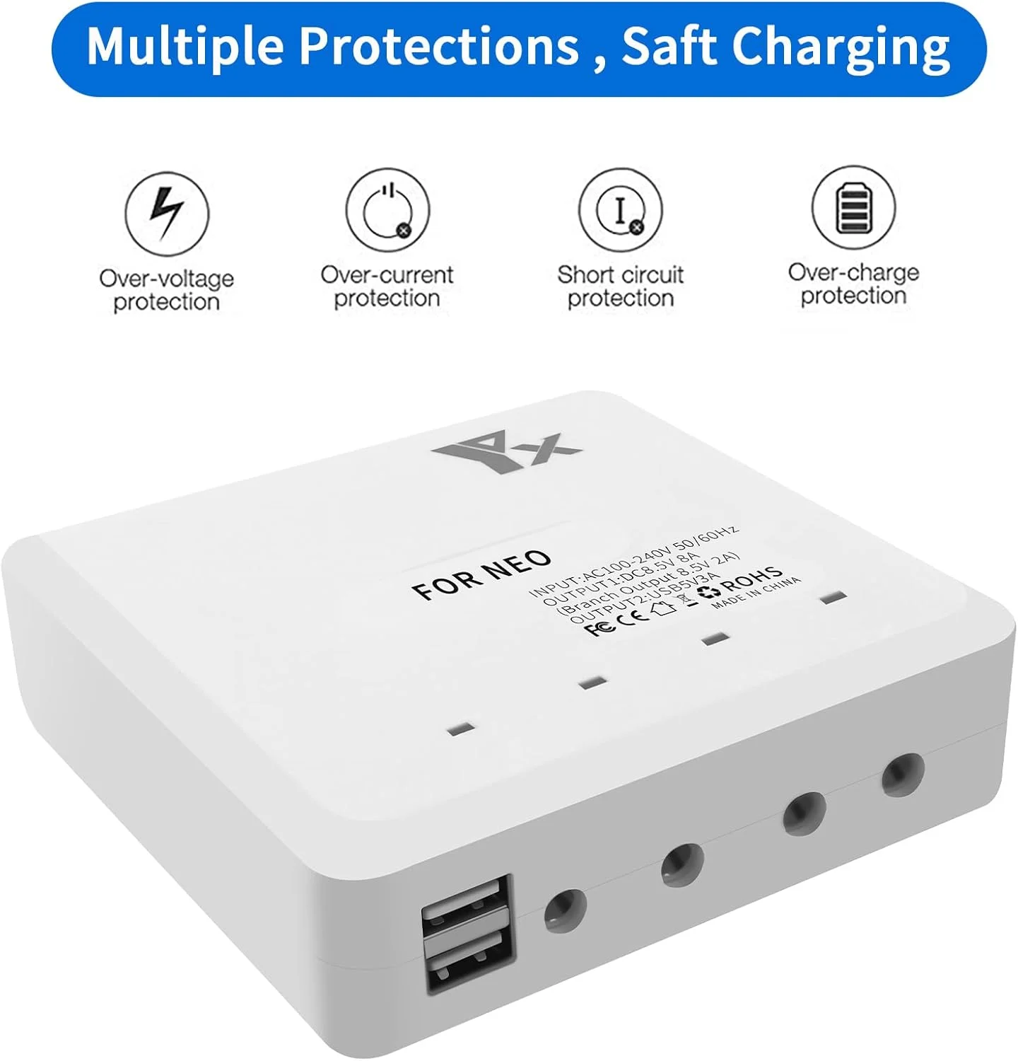 شارژر پهپاد برای DJI NEO، شارژر 6 تایی و مدیریت باتری لوازم جانبی پهپاد (استاندارد استرالیا)