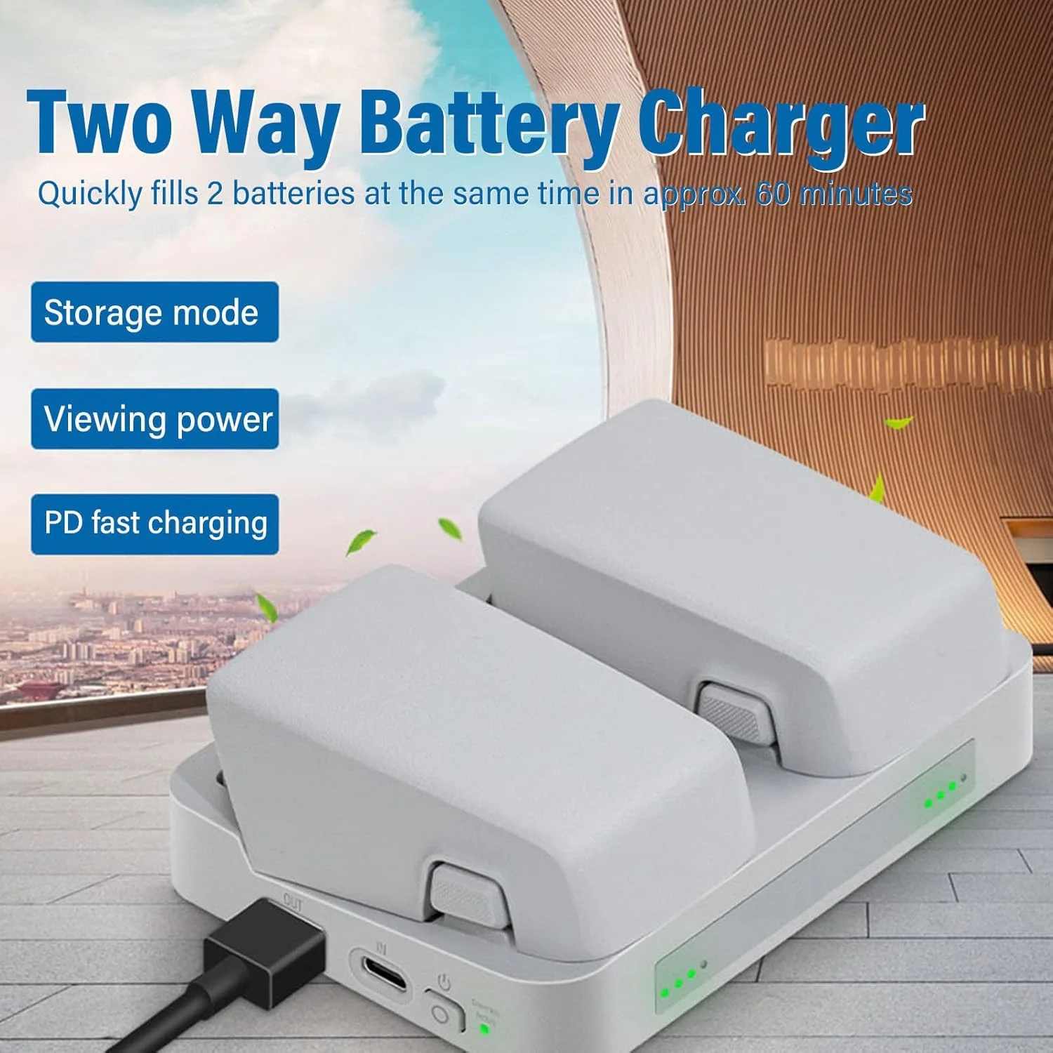 هاب شارژ دو طرفه مناسب برای شارژر باتری کوادکوپتر Flip، شارژ سریع 60 واتی با نشانگر LED، شارژ متوالی باتری های دوتایی، لوازم جانبی کوادکوپتر هاب شارژ دو طرفه مناسب برای شارژر باتری کوادکوپتر Flip، شارژ سریع 60 واتی با نشانگر LED، شارژ متوالی باتری های دوتایی، لوازم جانبی کوادکوپتر