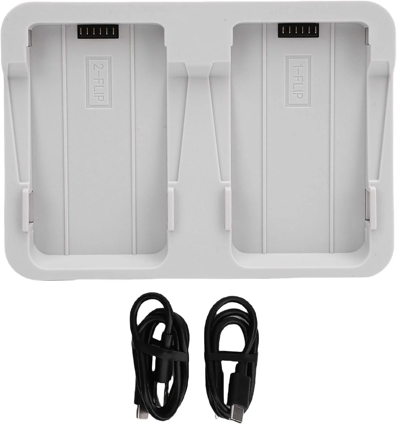 شارژر دوگانه باتری GOWENIC، هاب شارژ سریع 60 واتی PD برای باتری های پهپاد، با حالت ذخیره سازی و عملکرد پاوربانک، شارژ همزمان یا متوالی 2 باتری