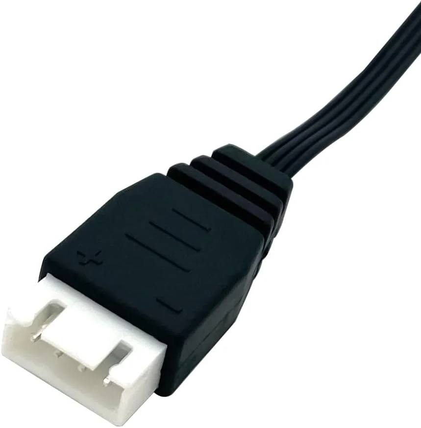 دو عدد کابل شارژر باتری لیتیوم پلیمر 11.1 ولت، کابل شارژر USB باتری لیتیوم پلیمر 3 سلولی 2 آمپر با کانکتور XH-4P برای ماشین های کنترلی، قایق ها و پهپادهای کنترلی (3 سلولی/11.1 ولت)