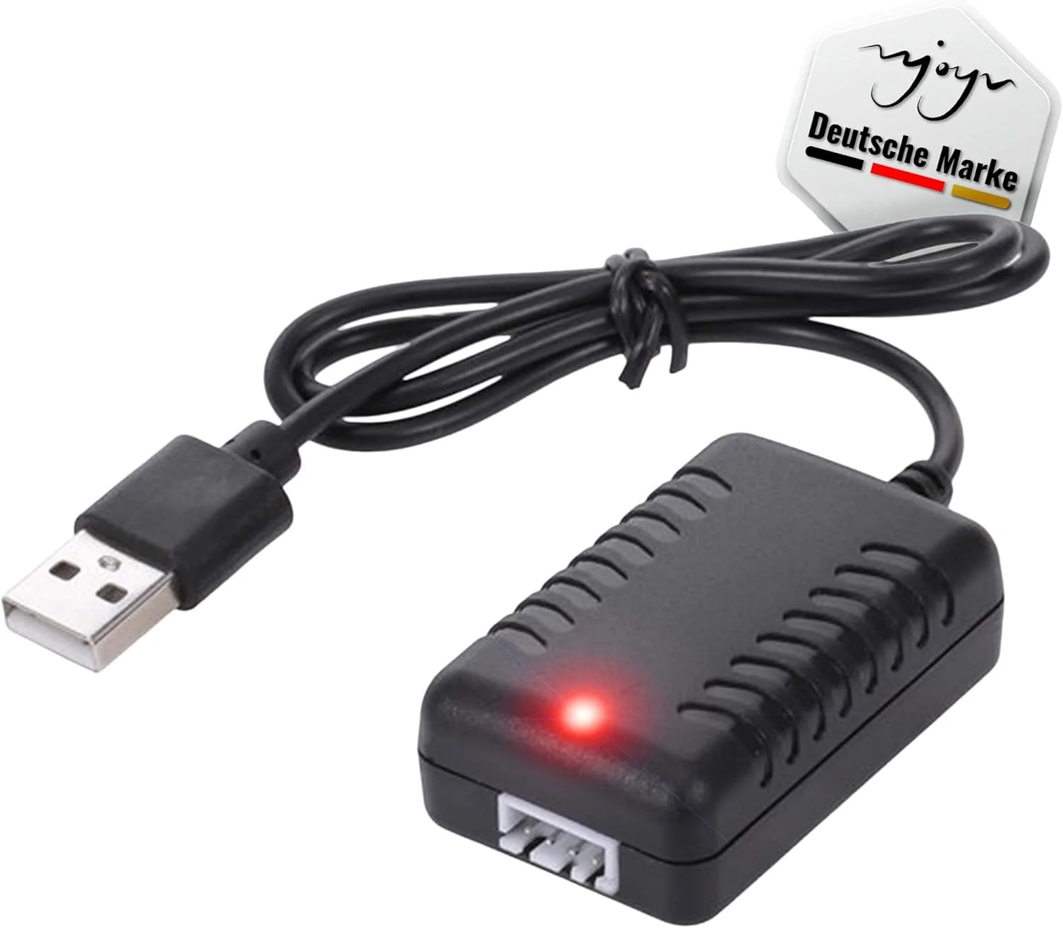 کابل شارژ سریع USB با بالانسر 11.1 ولت JST-XH 4 پین، شارژ توربو 2000 میلی آمپر ساعت برای باتری 3S Li-Po، شارژر باتری برای ماشین RC، کامیون هیولا، پهپاد، کوادکوپتر، ایرسافت با LED