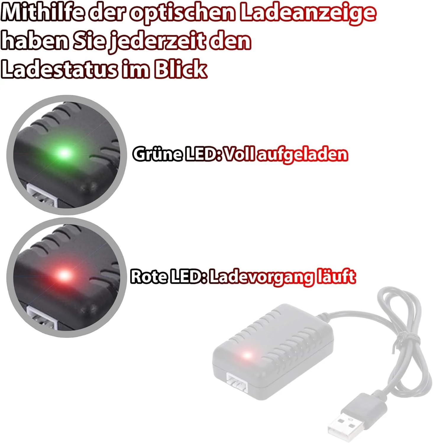 کابل شارژ سریع USB با بالانسر 11.1 ولت JST-XH 4 پین، شارژ توربو 2000 میلی آمپر ساعت برای باتری 3S Li-Po، شارژر باتری برای ماشین RC، کامیون هیولا، پهپاد، کوادکوپتر، ایرسافت با LED