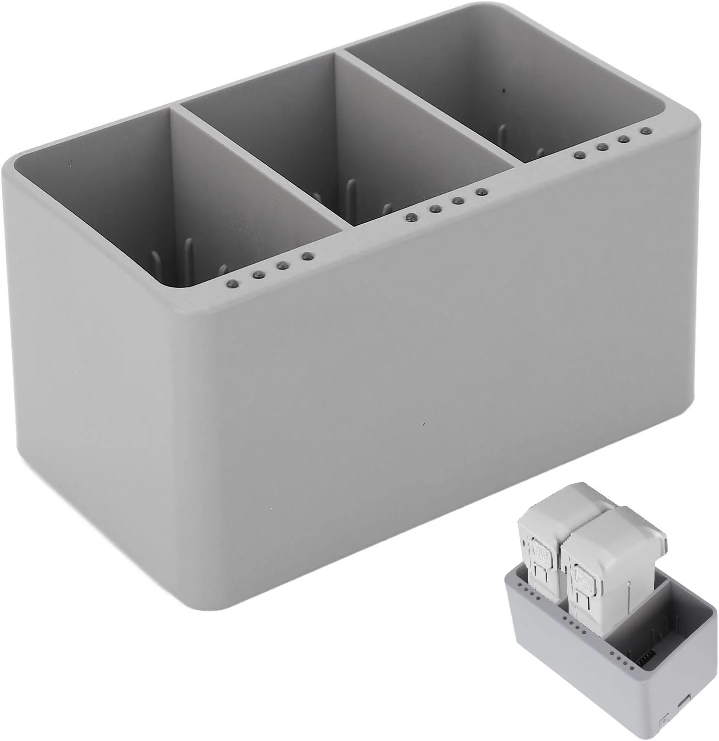 هاب شارژ باتری برای مینی 3/3 پرو/4 پرو، شارژر باتری پهپاد 3 راهه با نمایشگر دیجیتال، شارژر باتری قابل حمل 3 محفظه ای برای باتری ها، با 1*USB + 1*کابل Type C