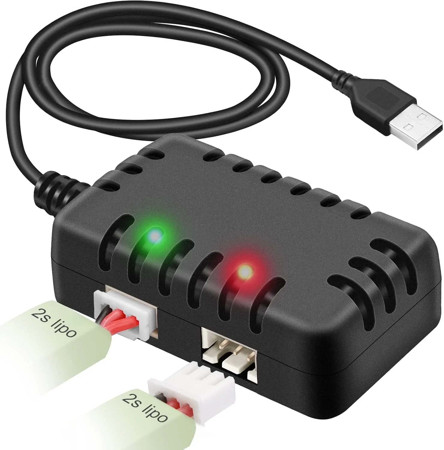 کابل شارژر بالانس USB دو-در-یک Crazepony 1A با کانکتور XH-3P برای باتری لیپو 7.4 ولت 2S ماشین کنترلی، قایق، صخره نورد، FPV، کوادکوپتر