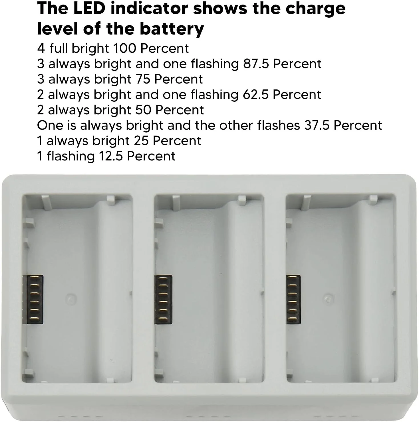 هاب شارژر باتری 3 پورت، ایستگاه شارژ پهپاد برای مینی 3 پرو، ایستگاه شارژ هوشمند، سریع و کارآمد، هاب شارژ باتری 3 پورت، شارژر باتری 3 راهه برای مینی 3
