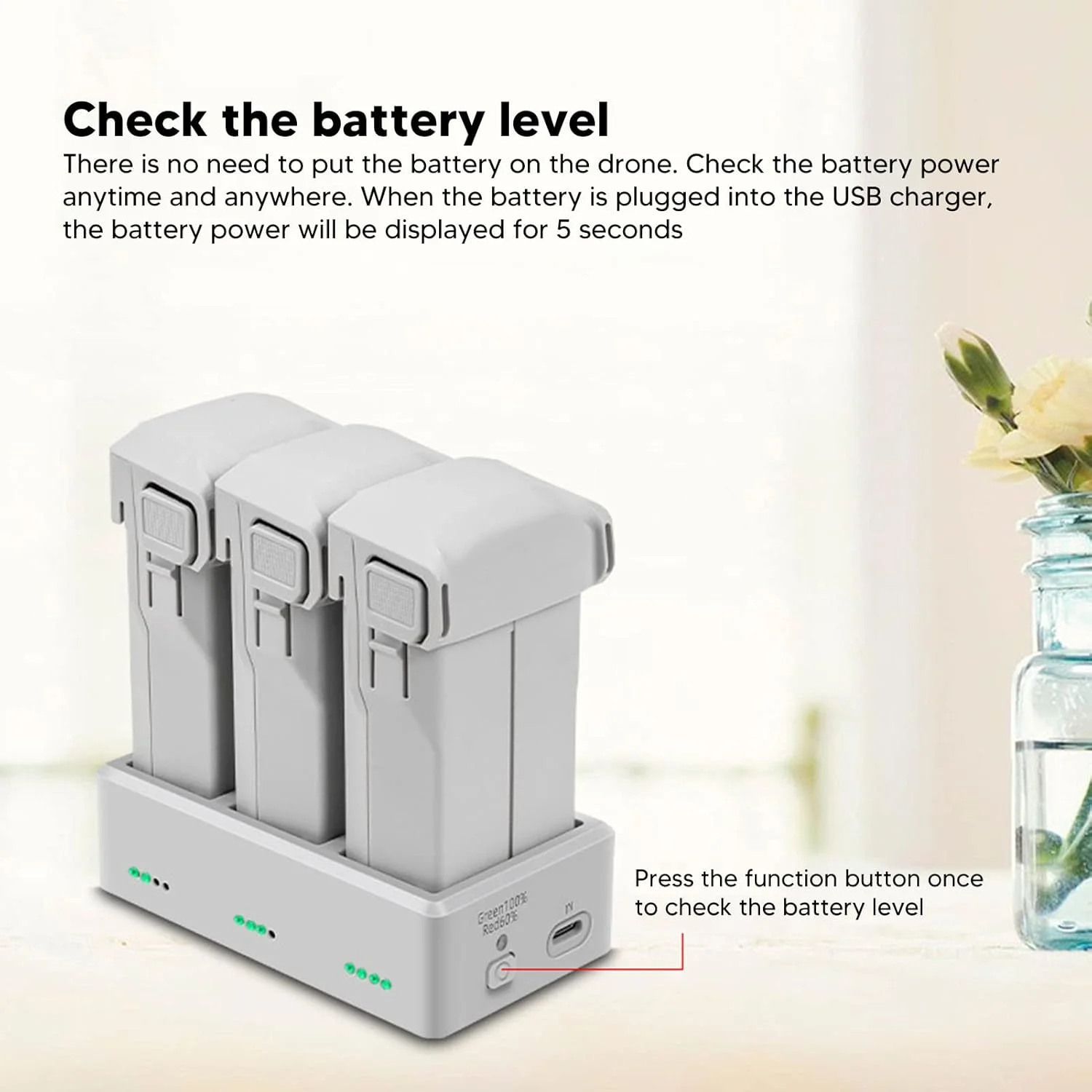 هاب شارژر باتری 3 پورت، ایستگاه شارژ باتری پهپاد با قابلیت شارژ سریع و کارآمد هوشمند، هاب شارژ باتری 3 پورت برای ایستگاه شارژ پهپاد مینی 3 پرو برای مینی 3