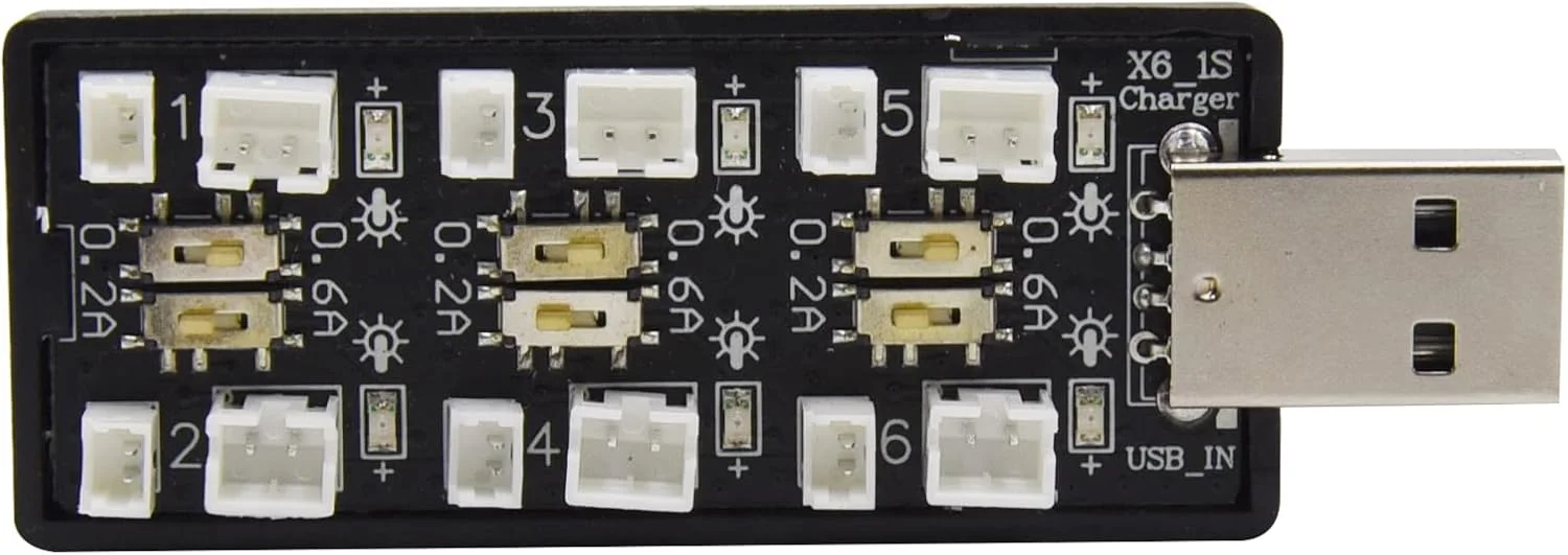 شارژر USB صندلی 6 در 1 Blomiky 1S Li-ion/Lipo 3.7V-3.8V با دوشاخه JST-PH2.0 و JST1.25 مناسب برای باتری لیپو Emax 1S 450mAh / شارژر 6 در 1. شارژر USB صندلی 6 در 1 Blomiky 1S Li-ion/Lipo 3.7V-3.8V با دوشاخه JST-PH2.0 و JST1.25 مناسب برای باتری لیپو Emax 1S 450mAh / شارژر 6 در 1.