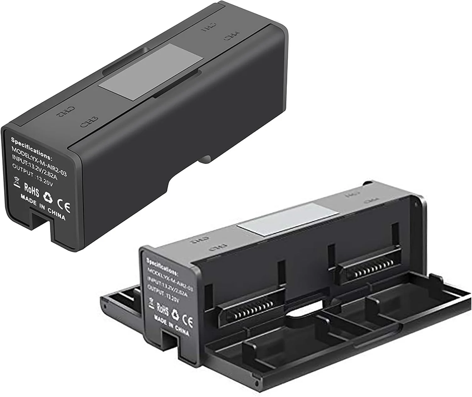 ایستگاه شارژر باتری 4 در 1 با نمایشگر LCD، هاب شارژر هوشمند برای پهپاد DJI Mavic Air 2