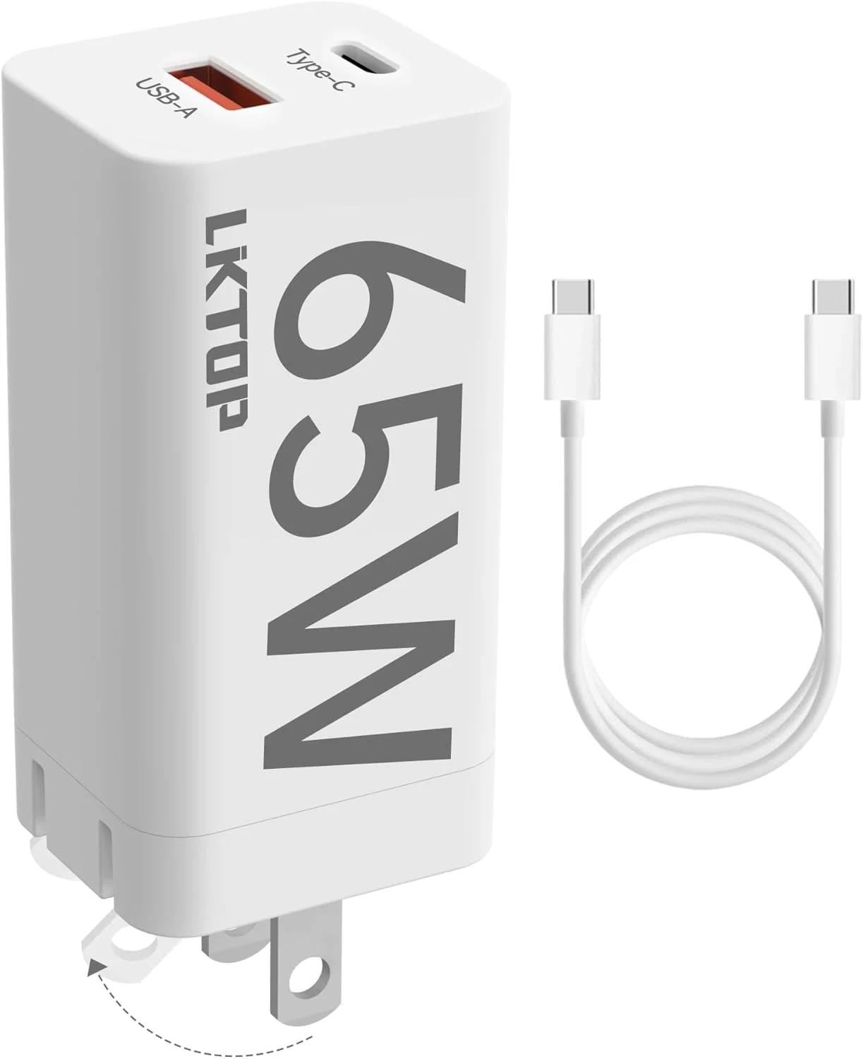 شارژر باتری قابل حمل 65 واتی LKTOP برای هاب شارژ موازی DJI Flip، پهپاد DJI/Specta Flip، کنترلر از راه دور RC/RC2/N1/N2/N3/RC Pro/RC Pro Plus، Osmo Pocket/2/3، Action 3/4/5 Pro، Goggles 2