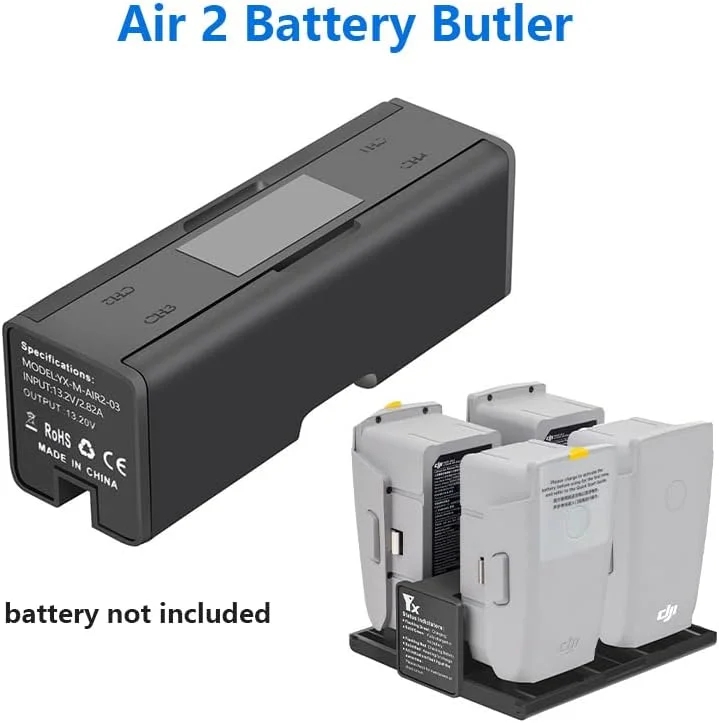 ایستگاه شارژر باتری 4 در 1 با نمایشگر LCD، هاب شارژر هوشمند برای پهپاد DJI Mavic Air 2 ایستگاه شارژر باتری 4 در 1 با نمایشگر LCD، هاب شارژر هوشمند برای پهپاد DJI Mavic Air 2