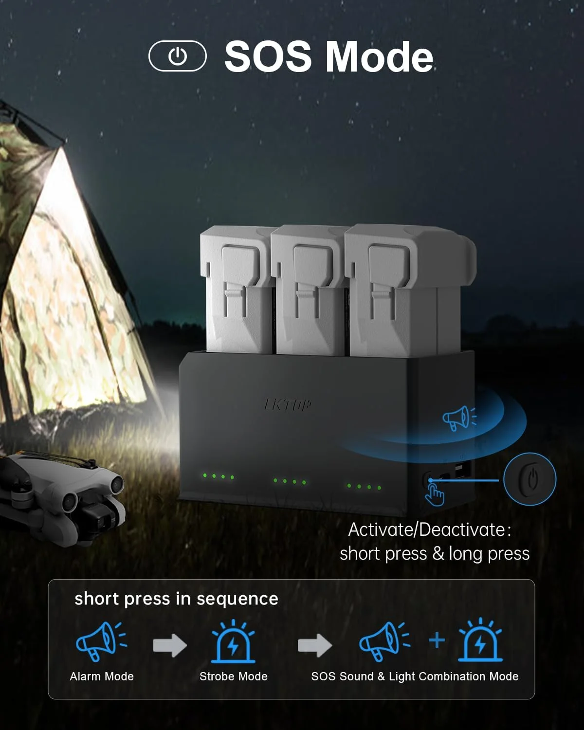 هاب شارژ موازی 100 واتی مینی 5/4/3 پرو (4 برابر سریعتر) برای سری DJI Mini 5/4/3، شارژر باتری پهپاد SKYROVER X1، با حالت هشدار LED ذخیره سازی (شارژ موازی 3 باتری: 47/90 دقیقه) هاب شارژ موازی 100 واتی مینی 5/4/3 پرو (4 برابر سریعتر) برای سری DJI Mini 5/4/3، شارژر باتری پهپاد SKYROVER X1، با حالت هشدار LED ذخیره سازی (شارژ موازی 3 باتری: 47/90 دقیقه)