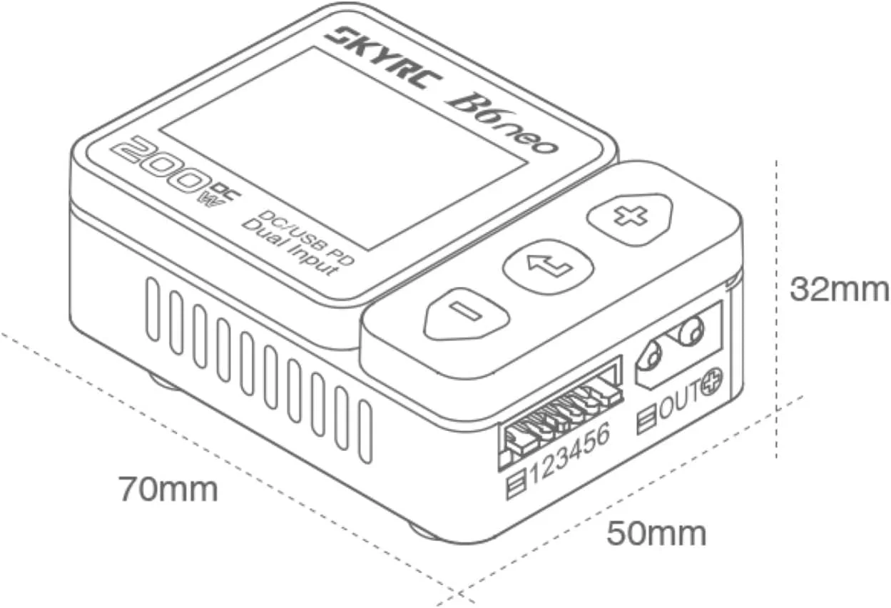 SKYRC B6Neo: شارژر باتری بالانس لیپو برای 1S-6S لیپو/لی-یون/LiHV، 1-15S NiMH/NiCd، 10-28V DC، 12-20V PD، ماشین های RC، پهپادها، هواپیماها، قایق ها SKYRC B6Neo: شارژر باتری بالانس لیپو برای 1S-6S لیپو/لی-یون/LiHV، 1-15S NiMH/NiCd، 10-28V DC، 12-20V PD، ماشین های RC، پهپادها، هواپیماها، قایق ها