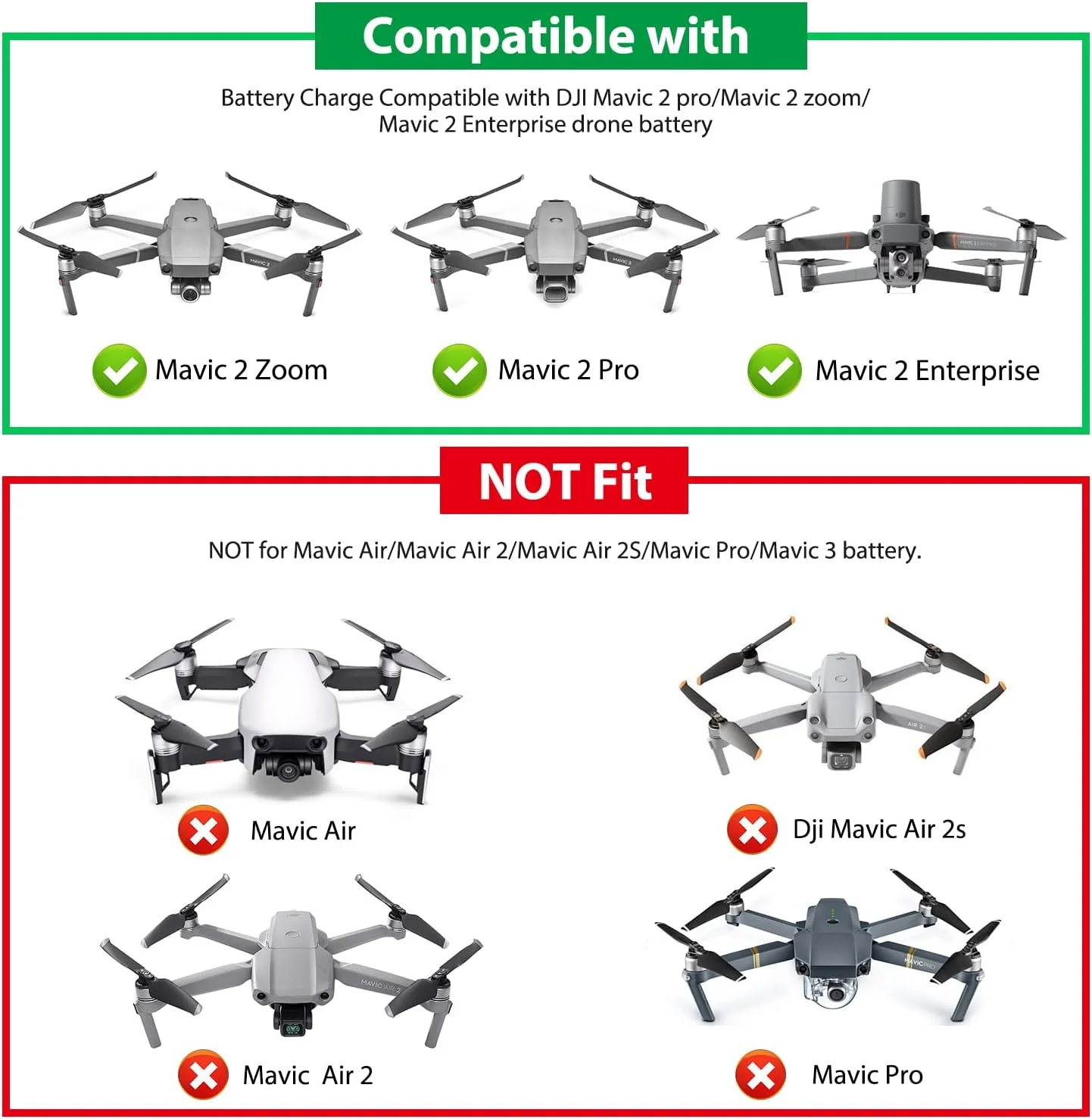شارژر باتری TAIFU برای DJI Mavic 2 Pro، آداپتور برق برای DJI Mavic 2 Pro، شارژر باتری DJI Mavic 2 Zoom، شارژر باتری پرواز هوشمند DJI Mavic 2، کابل برق دوشاخه UK
