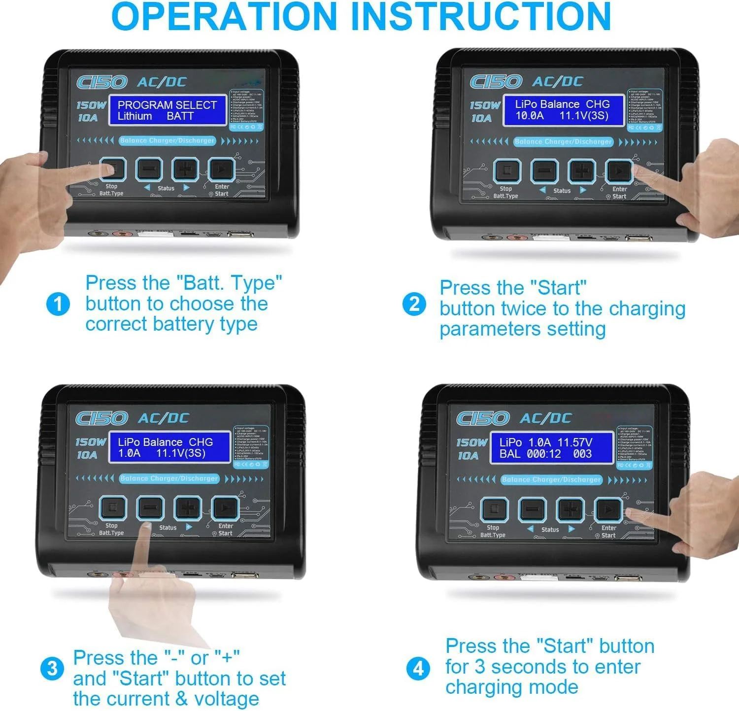 شارژر باتری لیپو NALACAL، شارژر ماشین آرسی 1S-6S، شارژر لیپو 150 وات، شارژر بالانس 10 آمپر، شارژ و دشارژ سریع، شارژر هوشمند برای باتری LiPo/Li-ion/LiFe (1-6s) NiMH/NiCd (1-15s) RC (دارای تاییدیه UK) شارژر باتری لیپو NALACAL، شارژر ماشین آرسی 1S-6S، شارژر لیپو 150 وات، شارژر بالانس 10 آمپر، شارژ و دشارژ سریع، شارژر هوشمند برای باتری LiPo/Li-ion/LiFe (1-6s) NiMH/NiCd (1-15s) RC (دارای تاییدیه UK)