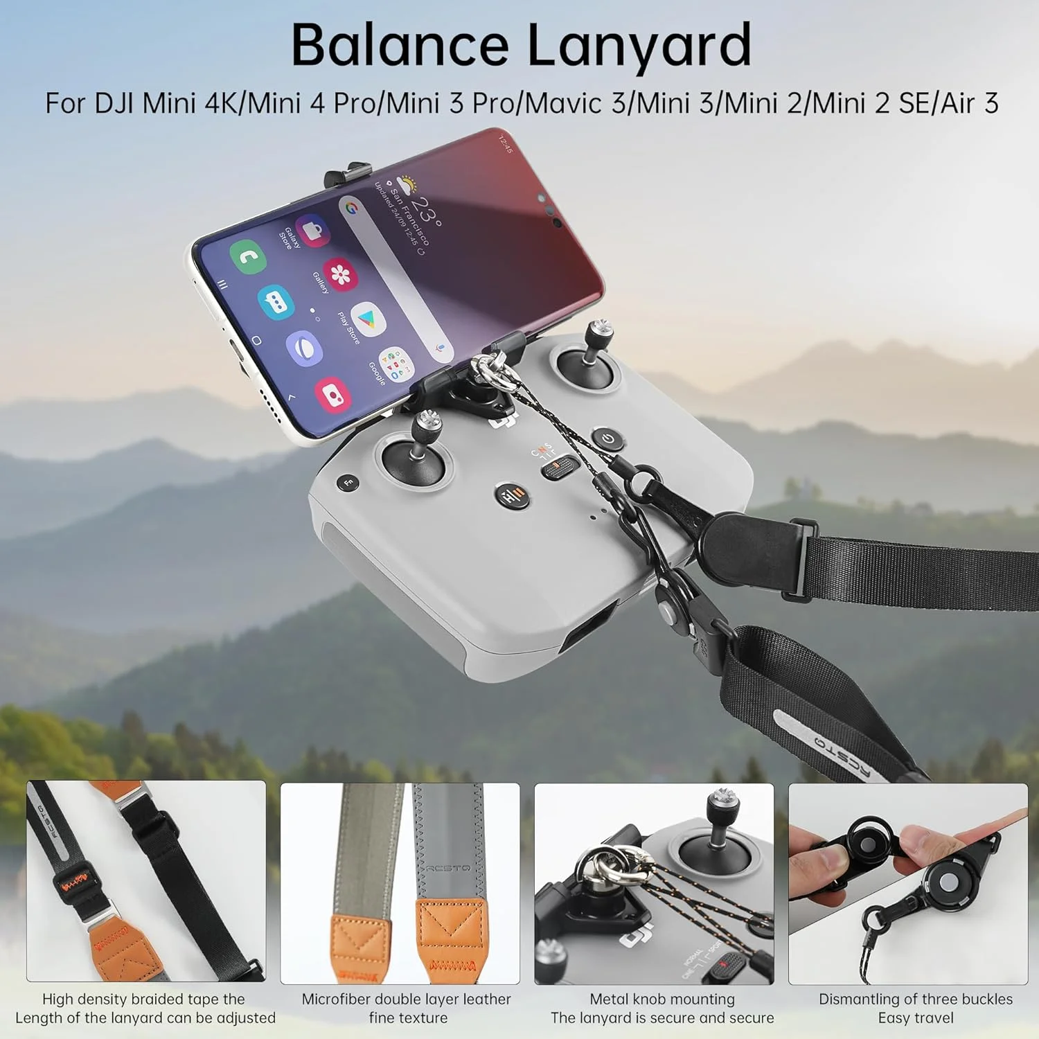 بند گردنی تعادل RCGEEK برای کنترلر DJI RC N2 / RC N1/ RC N1C بند گردنی تعادل RCGEEK برای کنترلر DJI RC N2 / RC N1/ RC N1C