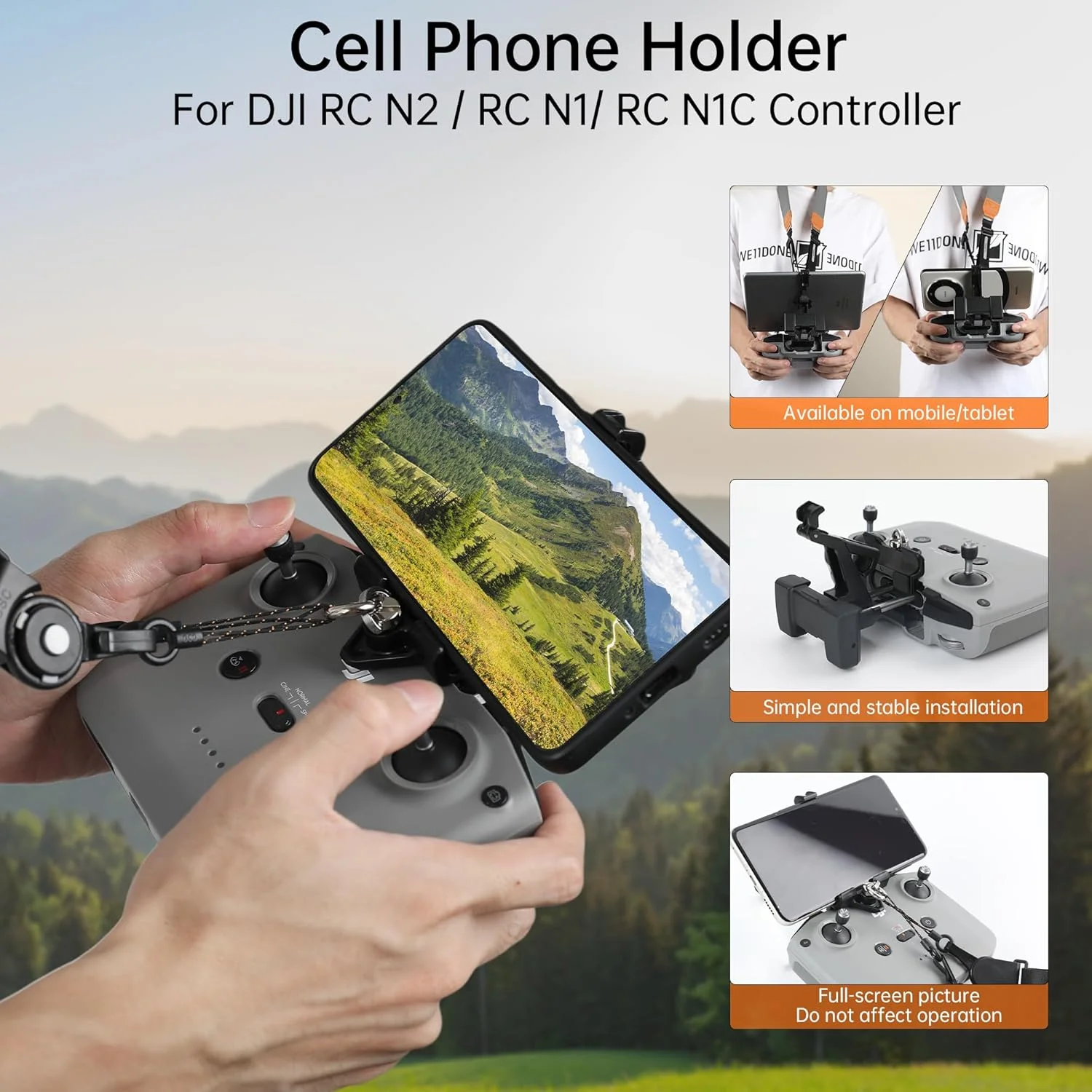 بند گردنی تعادل RCGEEK برای کنترلر DJI RC N2 / RC N1/ RC N1C بند گردنی تعادل RCGEEK برای کنترلر DJI RC N2 / RC N1/ RC N1C