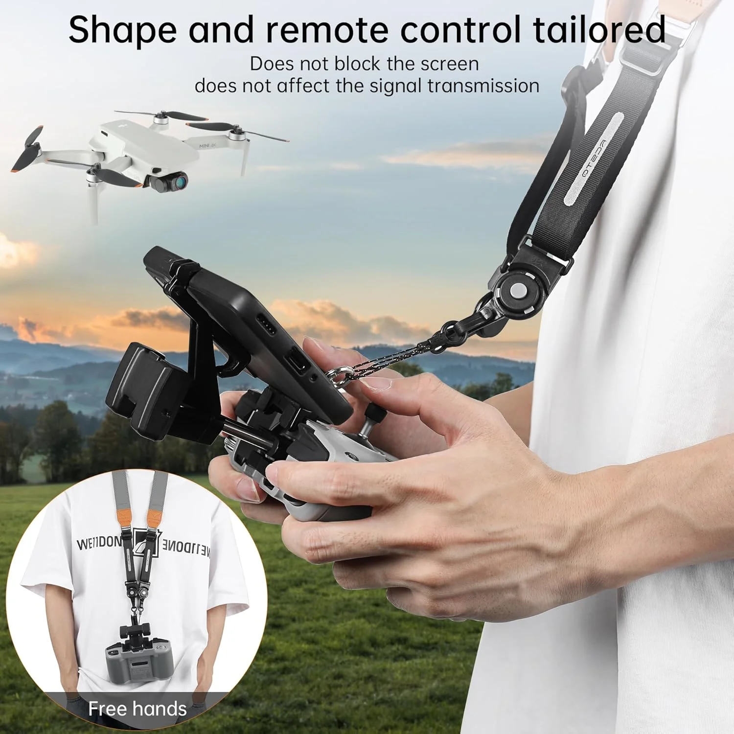 بند گردنی تعادل RCGEEK برای کنترلر DJI RC N2 / RC N1/ RC N1C بند گردنی تعادل RCGEEK برای کنترلر DJI RC N2 / RC N1/ RC N1C